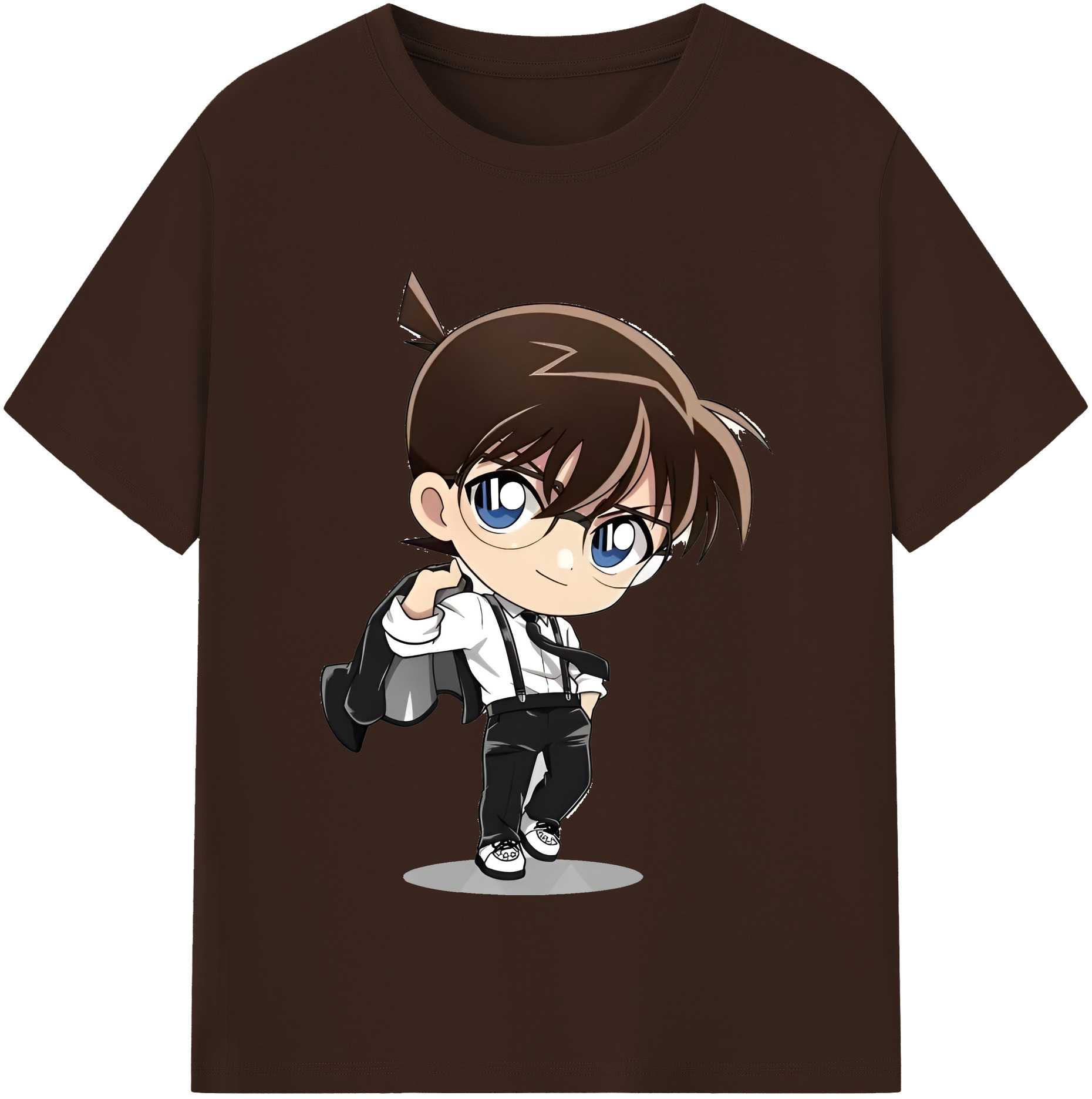 （画像用） 名探偵コナン 江戸川 コナン Detective Conan Conan Edogawa 綿100％半袖Tシャツ（フロントプリント）