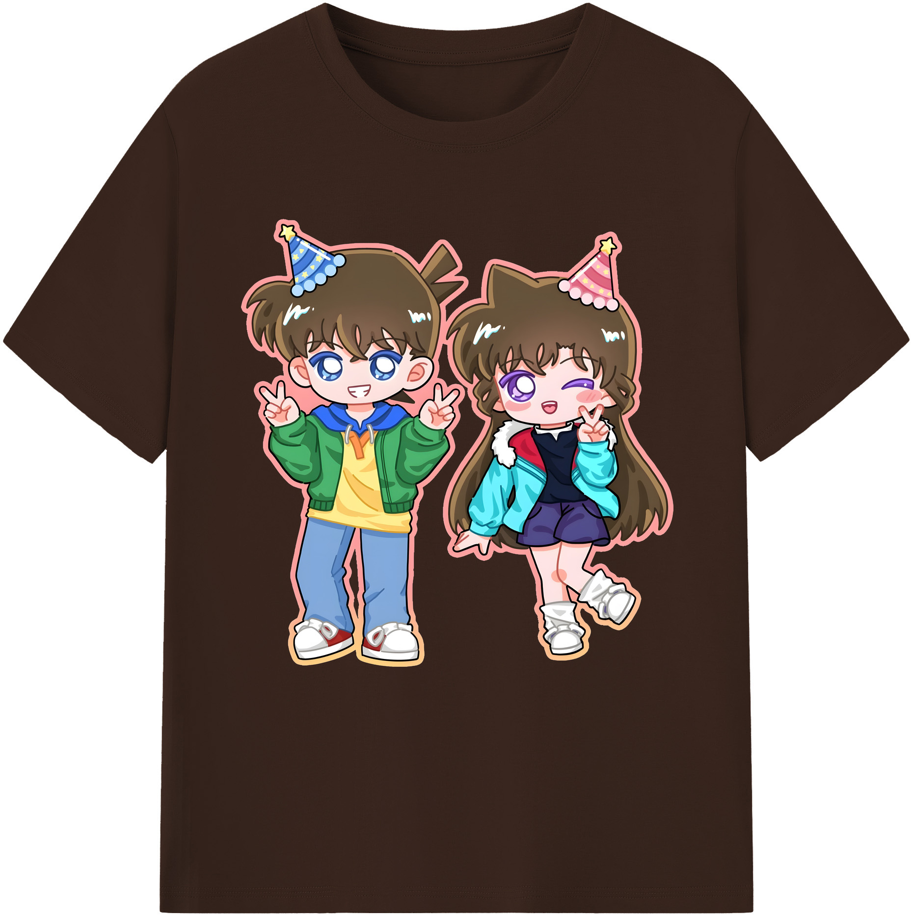 （画像用） 名探偵コナン 毛利 蘭 もうり らん、モーリ ラン Detective Conan Rachel Moore 綿100％半袖Tシャツ（フロントプリント）