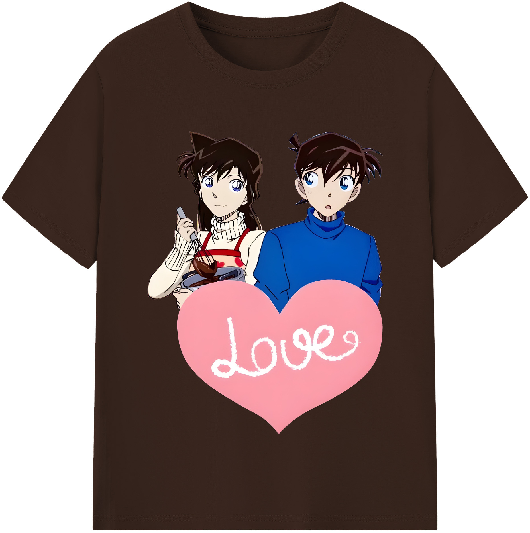 （画像用） 名探偵コナン 毛利 蘭 もうり らん、モーリ ラン Detective Conan Rachel Moore 綿100％半袖Tシャツ（フロントプリント）