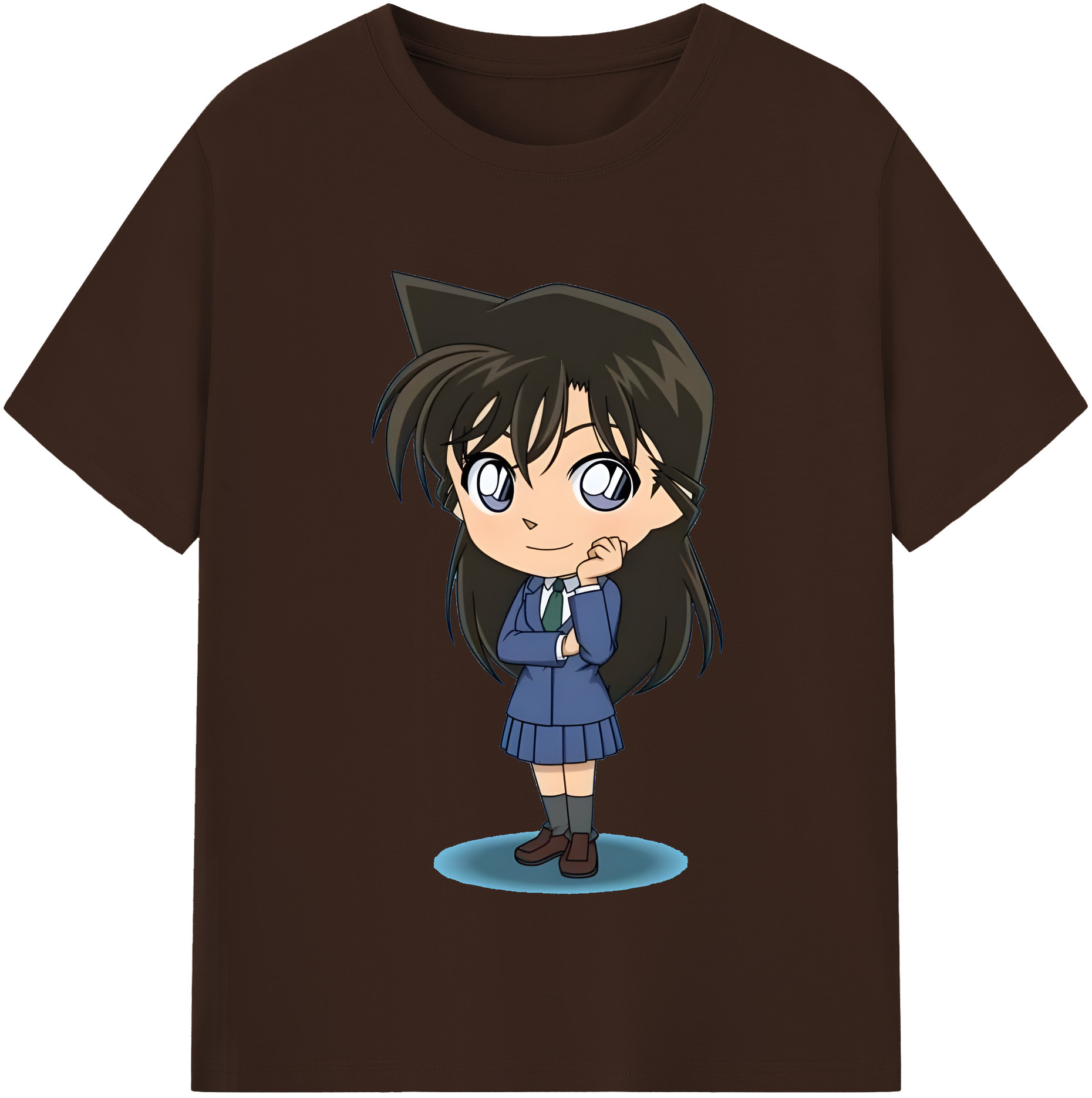 （画像用） 名探偵コナン 毛利 蘭 もうり らん、モーリ ラン Detective Conan Rachel Moore 綿100％半袖Tシャツ（フロントプリント）