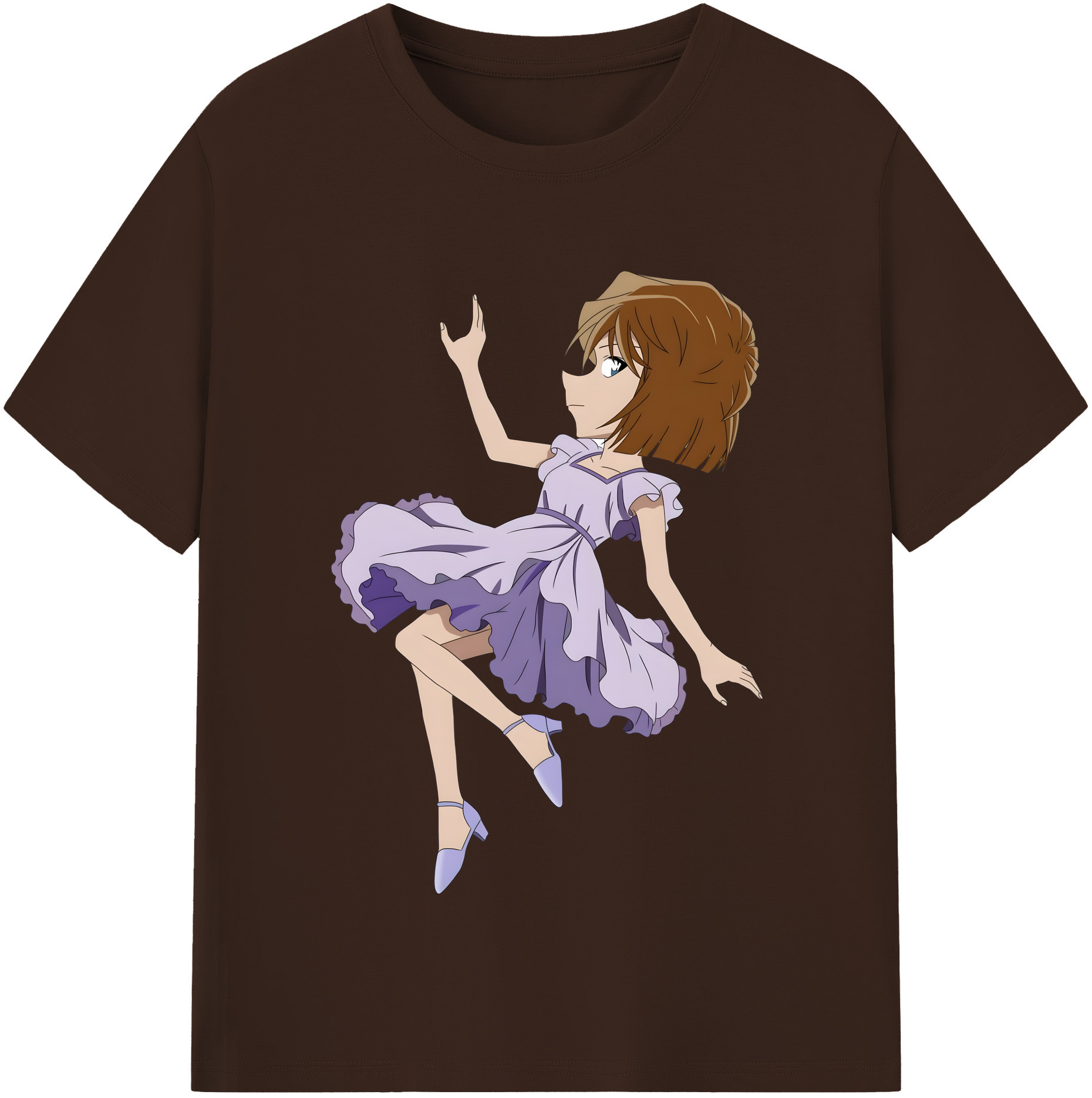 （画像用） 名探偵コナン 灰原 哀 はいばら あい Detective Conan Anita Hailey、Vi Graythorn Haibara Ai 綿100％半袖Tシャツ（フロントプリント）