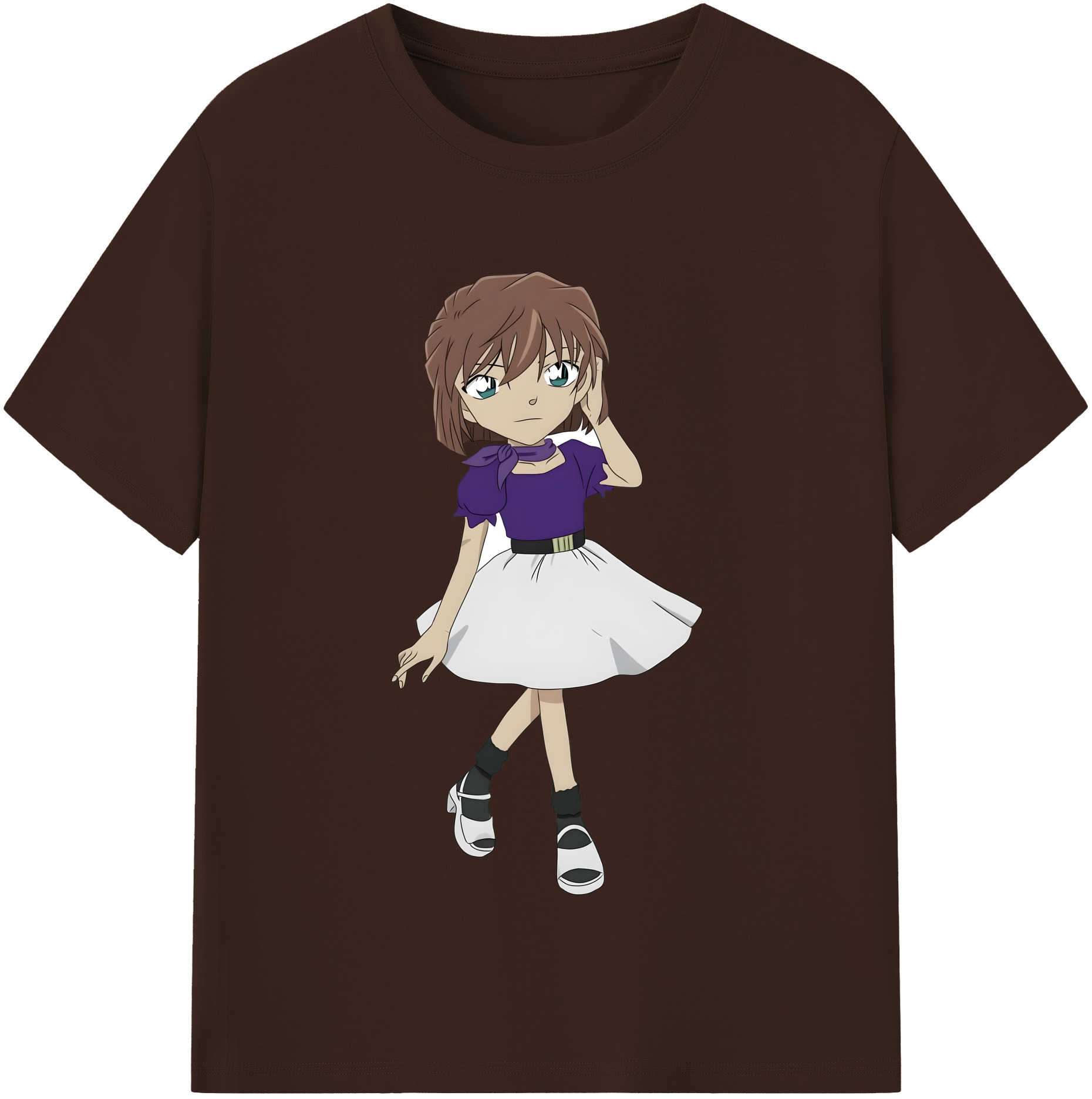 （画像用） 名探偵コナン 灰原 哀 はいばら あい Detective Conan Anita Hailey、Vi Graythorn Haibara Ai 綿100％半袖Tシャツ（フロントプリント）
