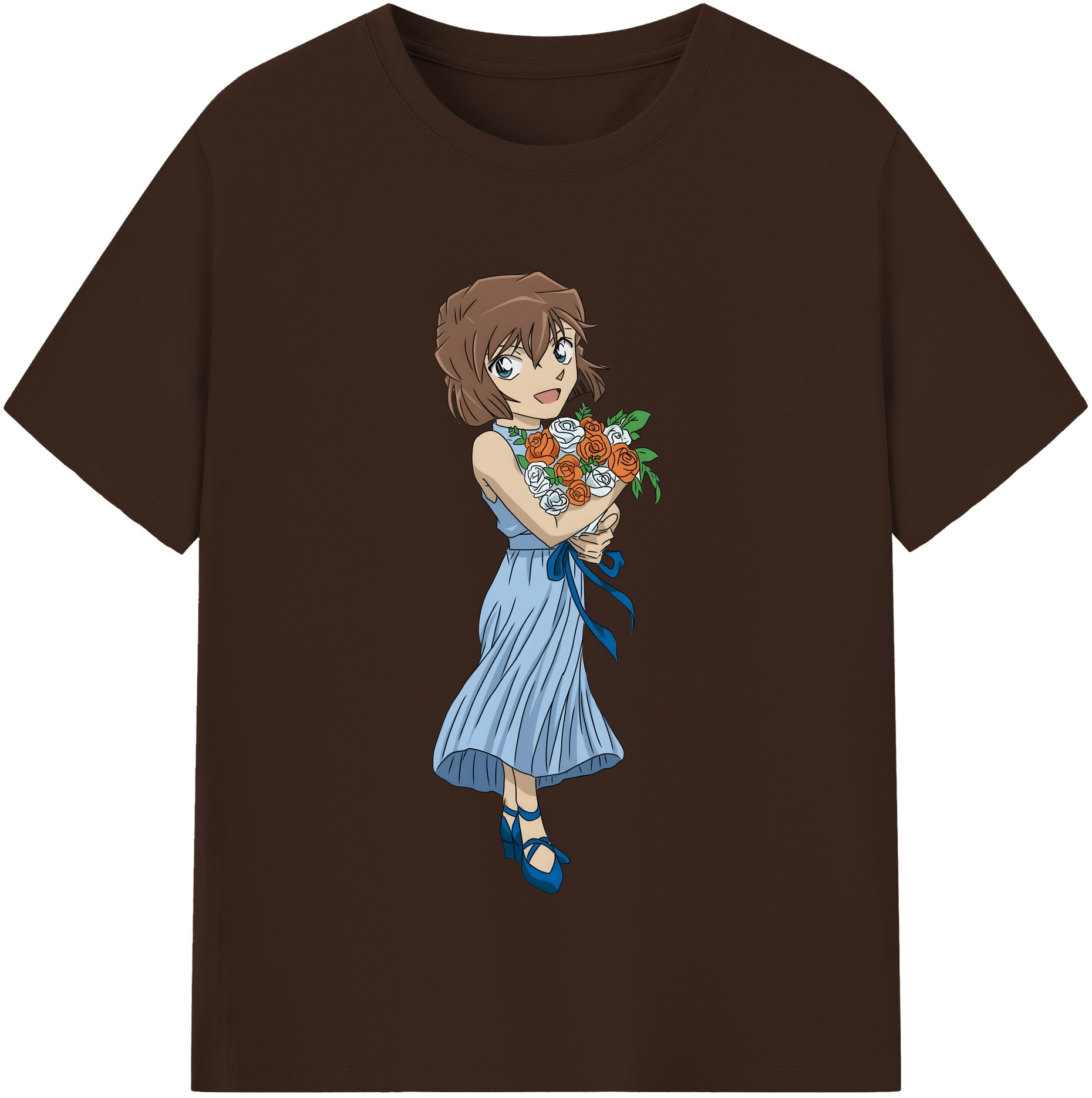 （画像用） 名探偵コナン 灰原 哀 はいばら あい Detective Conan Anita Hailey、Vi Graythorn Haibara Ai 綿100％半袖Tシャツ（フロントプリント）
