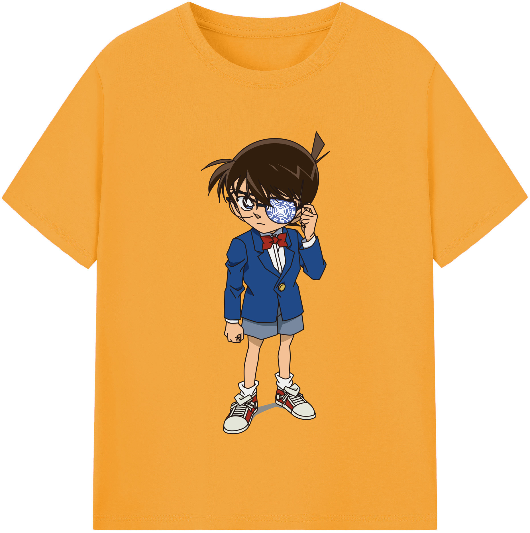 （画像用） 名探偵コナン 江戸川 コナン Detective Conan Conan Edogawa 綿100％半袖Tシャツ（フロントプリント）