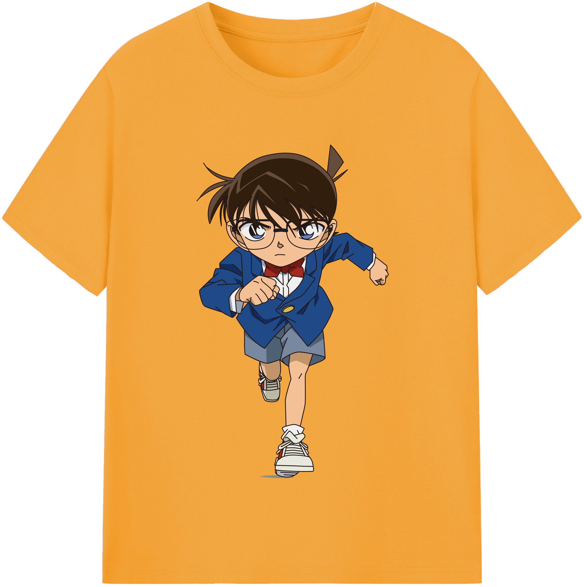 （画像用） 名探偵コナン 江戸川 コナン Detective Conan Conan Edogawa 綿100％半袖Tシャツ（フロントプリント）