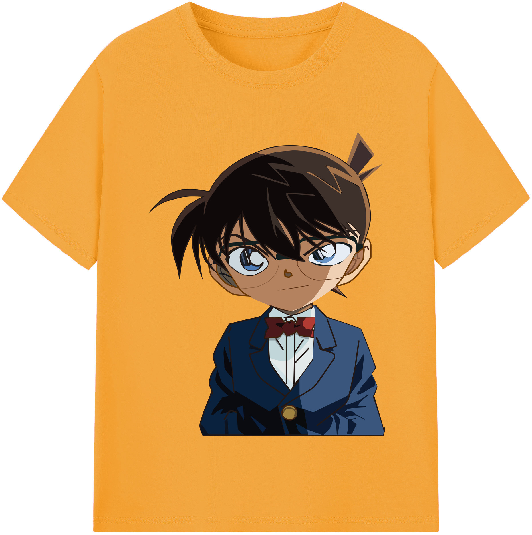 （画像用） 名探偵コナン 江戸川 コナン Detective Conan Conan Edogawa 綿100％半袖Tシャツ（フロントプリント）