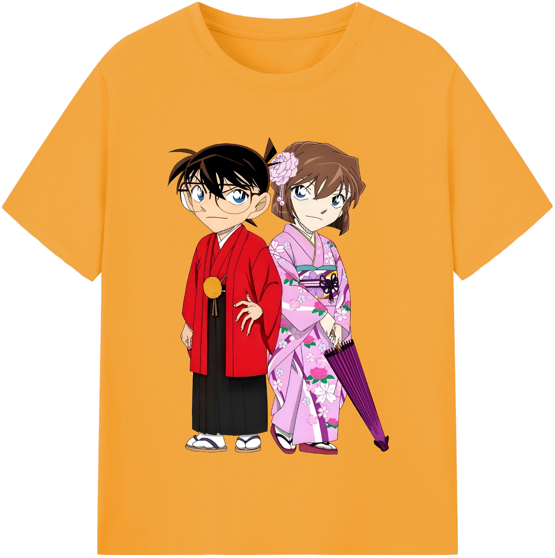 （画像用） 名探偵コナン 江戸川 コナン Detective Conan Conan Edogawa 綿100％半袖Tシャツ（フロントプリント）
