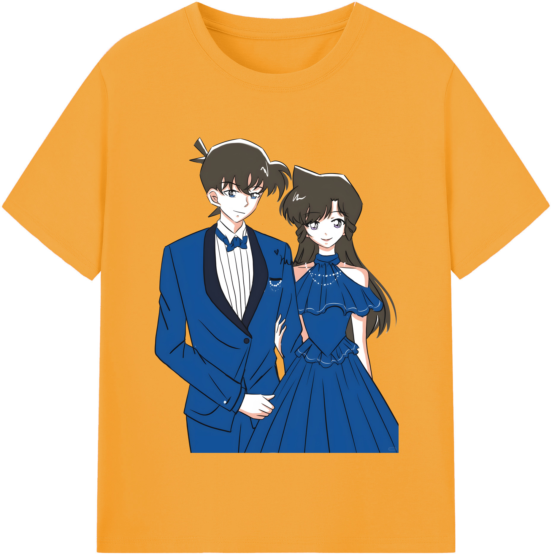 （画像用） 名探偵コナン 江戸川 コナン Detective Conan Conan Edogawa 綿100％半袖Tシャツ（フロントプリント）