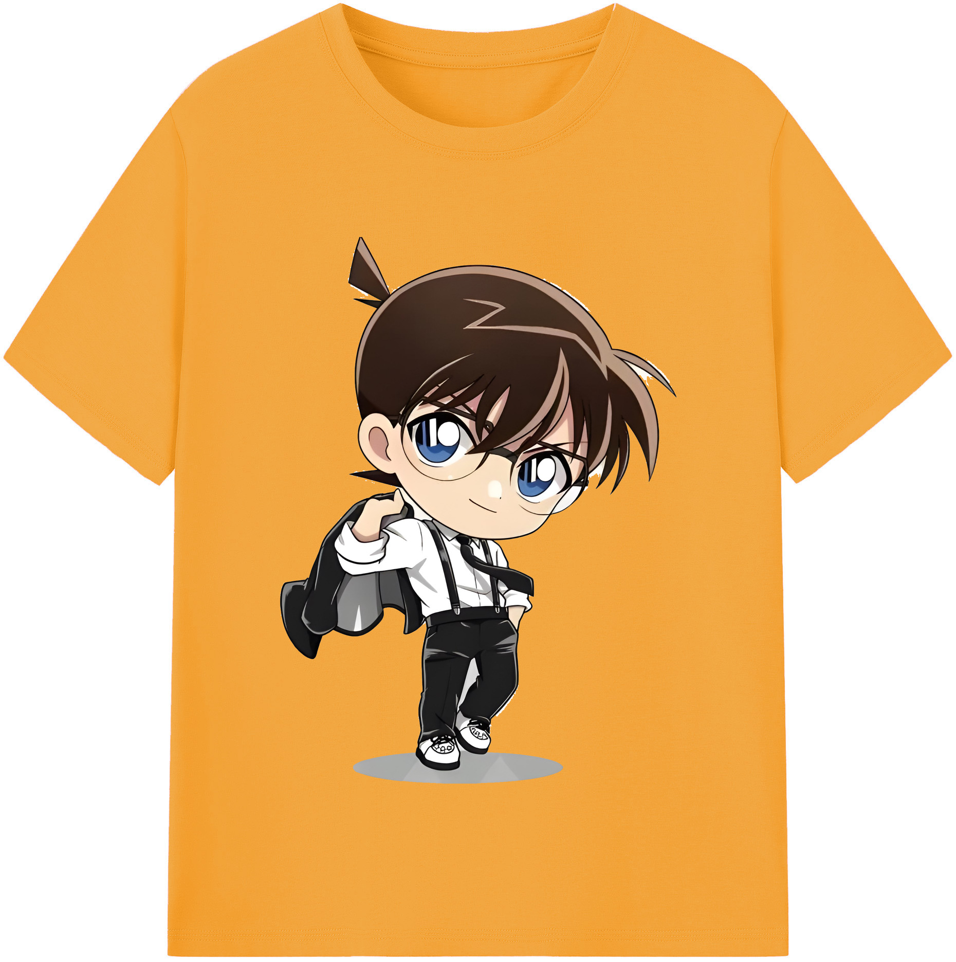 （画像用） 名探偵コナン 江戸川 コナン Detective Conan Conan Edogawa 綿100％半袖Tシャツ（フロントプリント）
