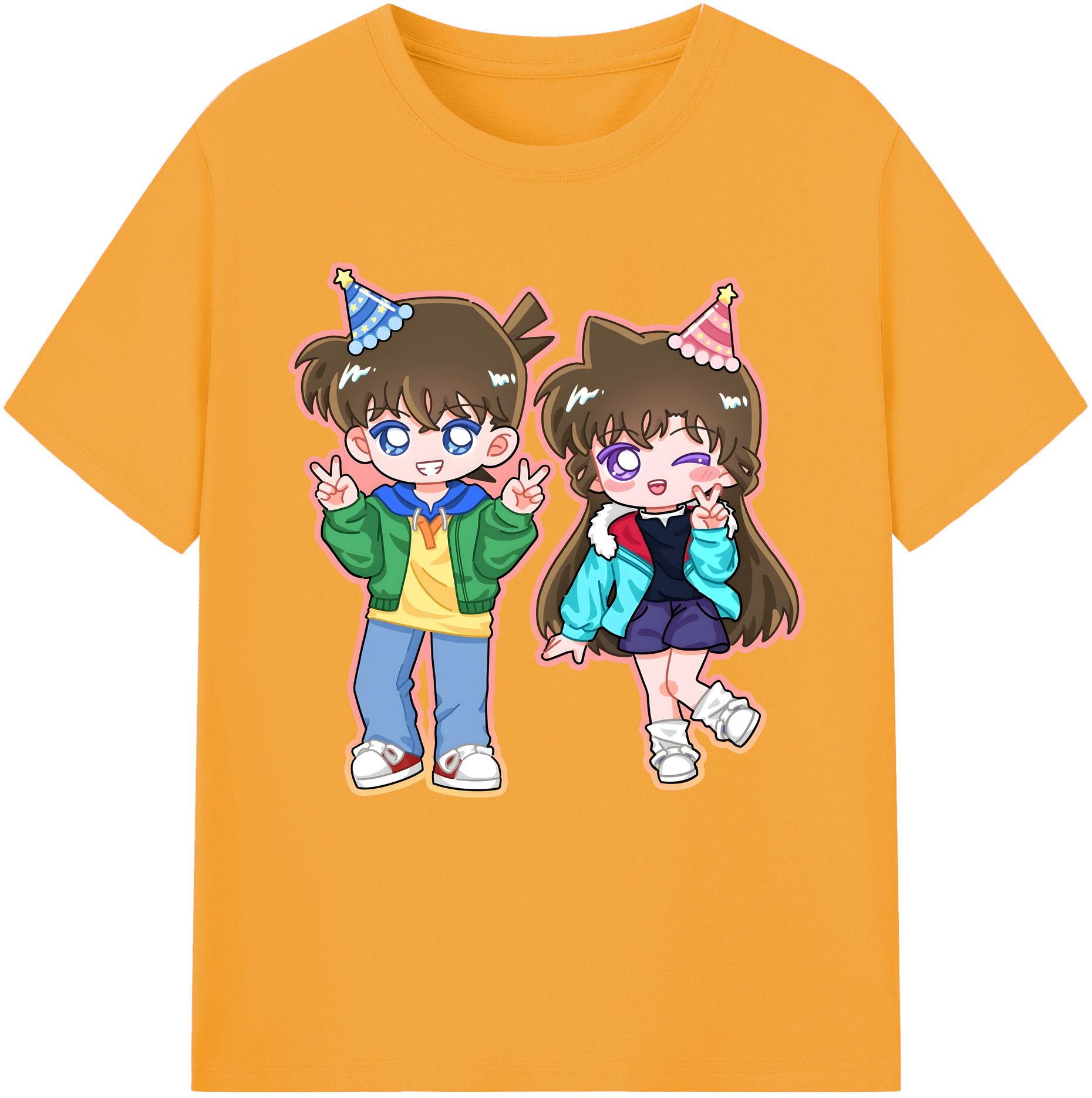 （画像用） 名探偵コナン 毛利 蘭 もうり らん、モーリ ラン Detective Conan Rachel Moore 綿100％半袖Tシャツ（フロントプリント）