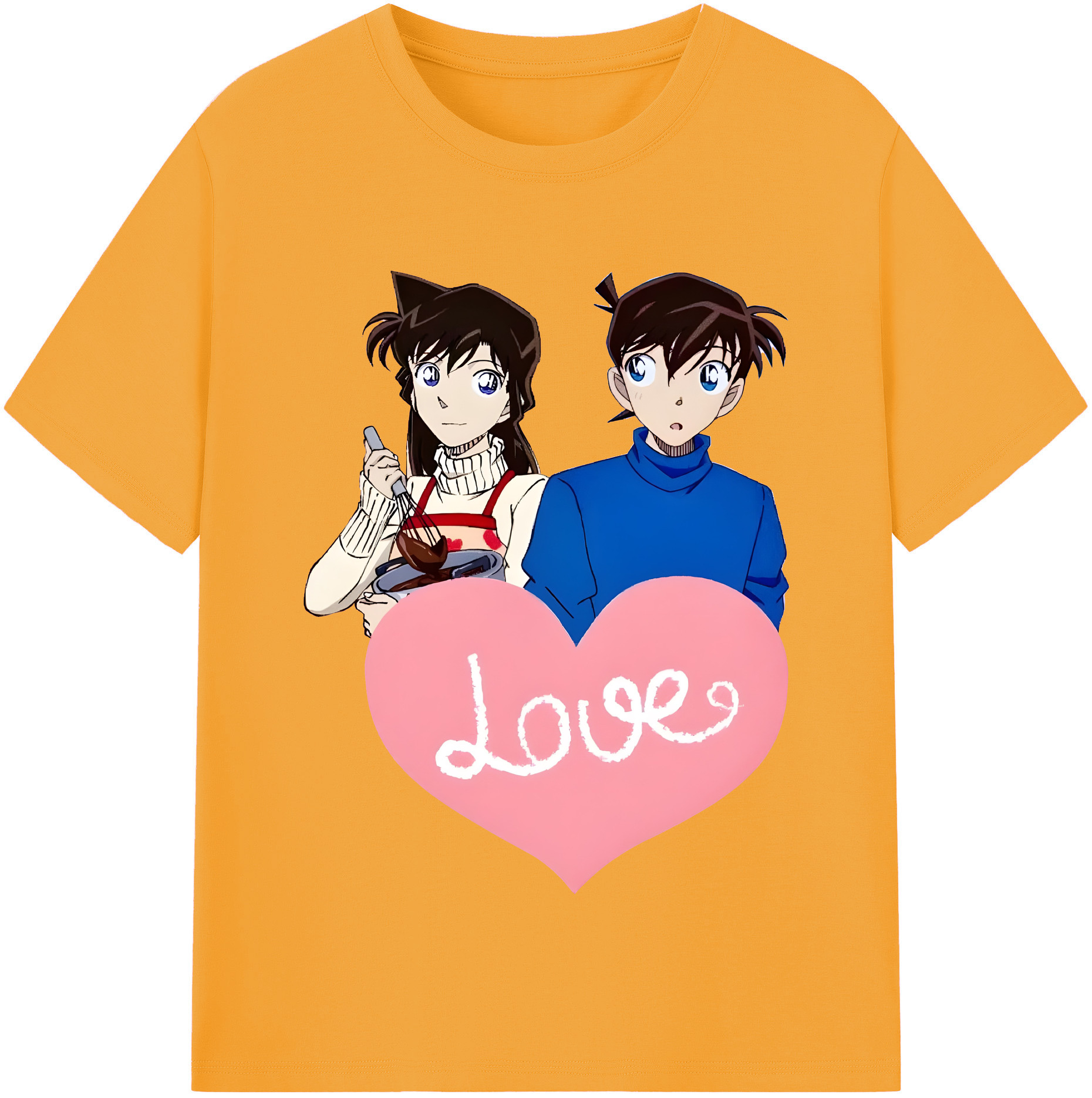 （画像用） 名探偵コナン 毛利 蘭 もうり らん、モーリ ラン Detective Conan Rachel Moore 綿100％半袖Tシャツ（フロントプリント）