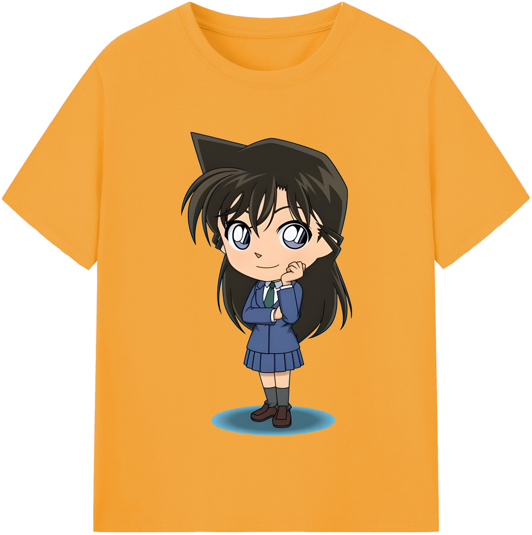 （画像用） 名探偵コナン 毛利 蘭 もうり らん、モーリ ラン Detective Conan Rachel Moore 綿100％半袖Tシャツ（フロントプリント）