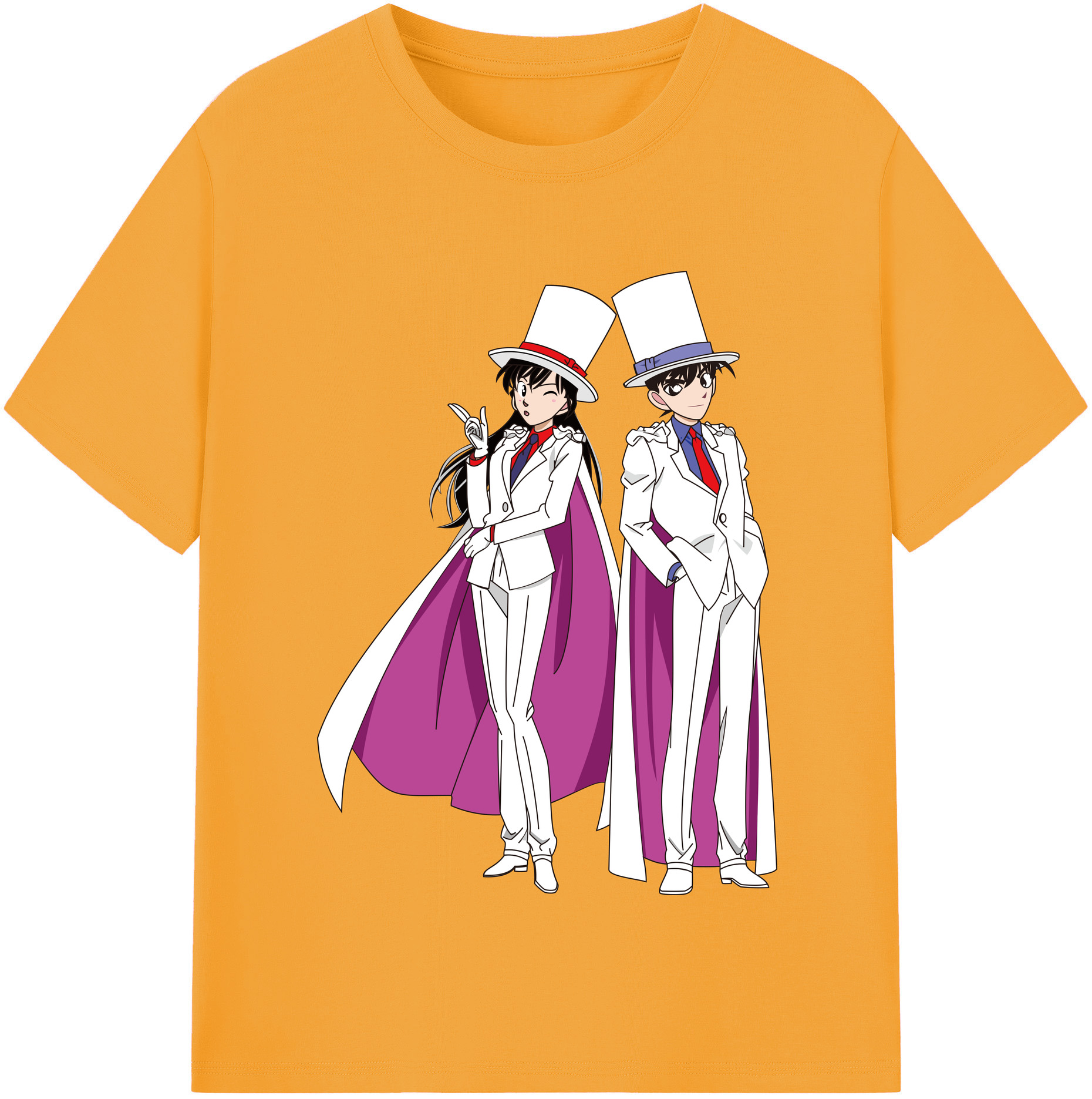 （画像用） 名探偵コナン くろば かいと Detective Conan Kuroba Kaito 綿100％半袖Tシャツ（フロントプリント）
