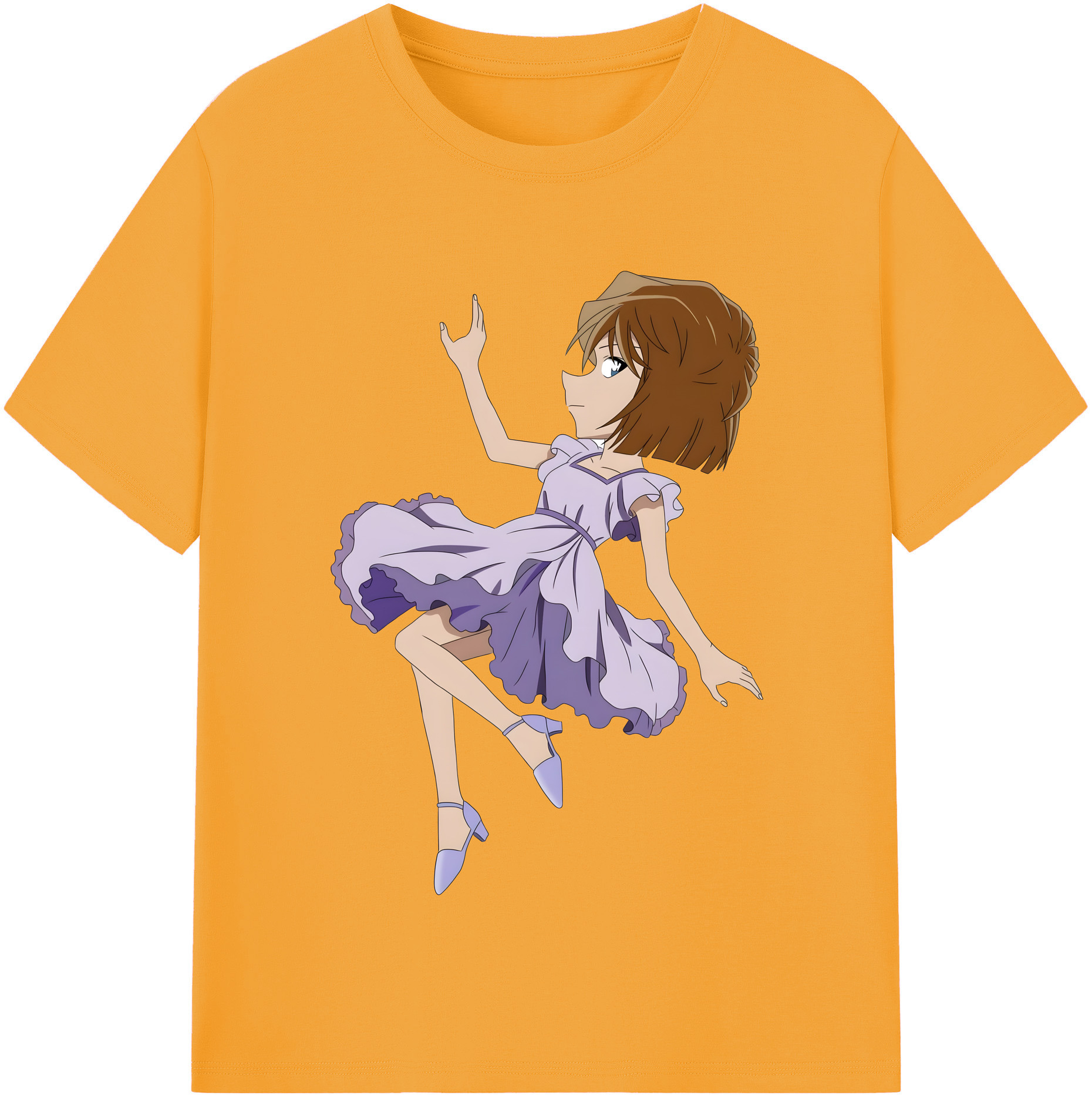 （画像用） 名探偵コナン 灰原 哀 はいばら あい Detective Conan Anita Hailey、Vi Graythorn Haibara Ai 綿100％半袖Tシャツ（フロントプリント）