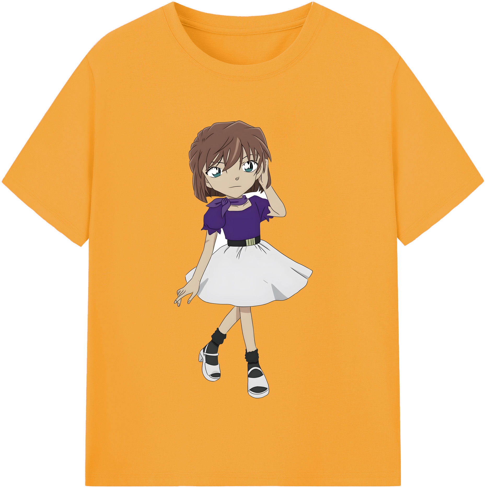 （画像用） 名探偵コナン 灰原 哀 はいばら あい Detective Conan Anita Hailey、Vi Graythorn Haibara Ai 綿100％半袖Tシャツ（フロントプリント）