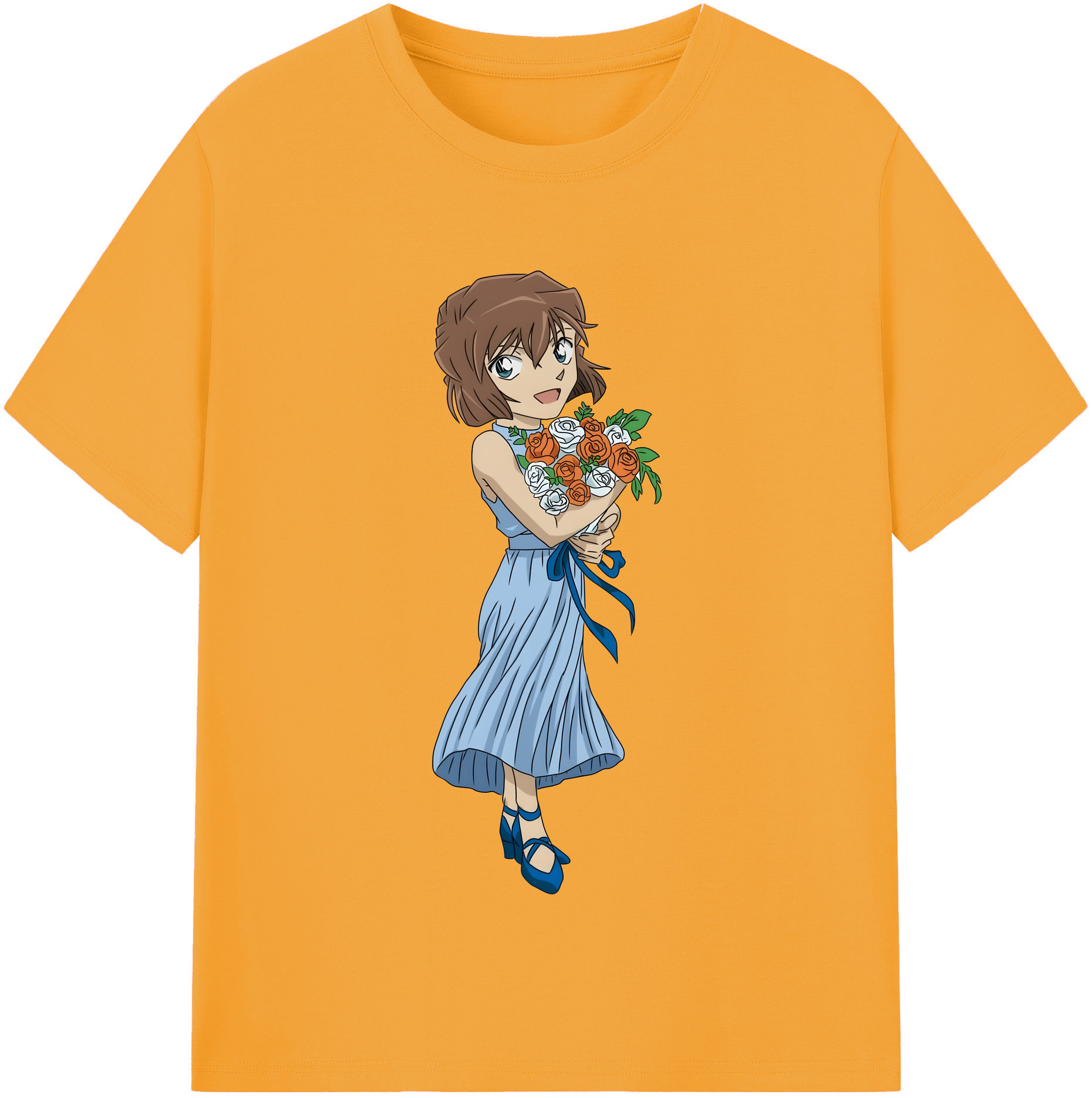 （画像用） 名探偵コナン 灰原 哀 はいばら あい Detective Conan Anita Hailey、Vi Graythorn Haibara Ai 綿100％半袖Tシャツ（フロントプリント）