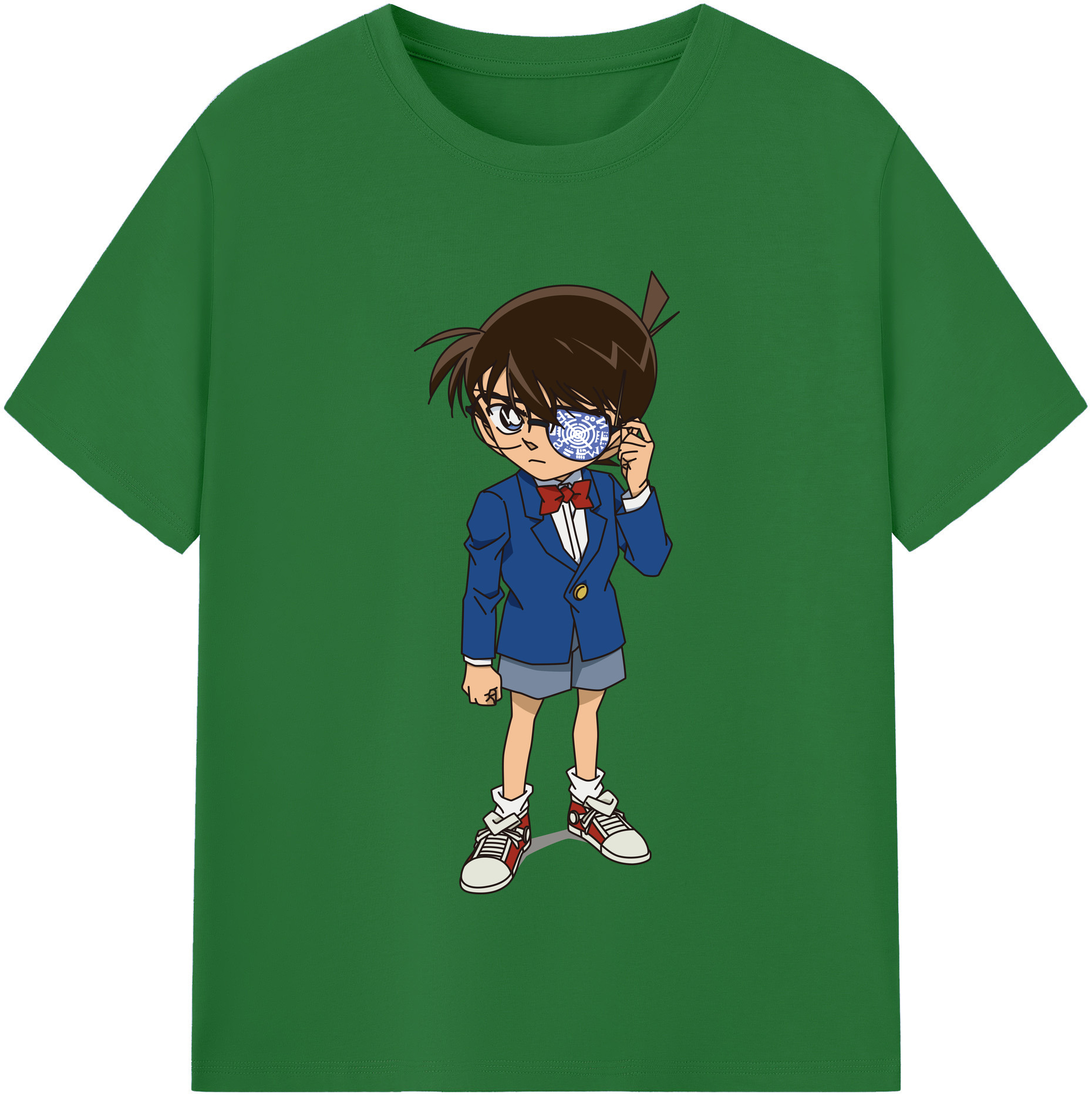 （画像用） 名探偵コナン 江戸川 コナン Detective Conan Conan Edogawa 綿100％半袖Tシャツ（フロントプリント）