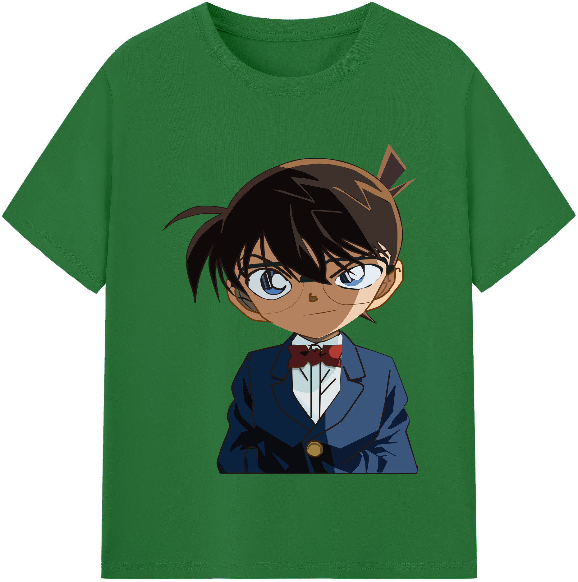 （画像用） 名探偵コナン 江戸川 コナン Detective Conan Conan Edogawa 綿100％半袖Tシャツ（フロントプリント）