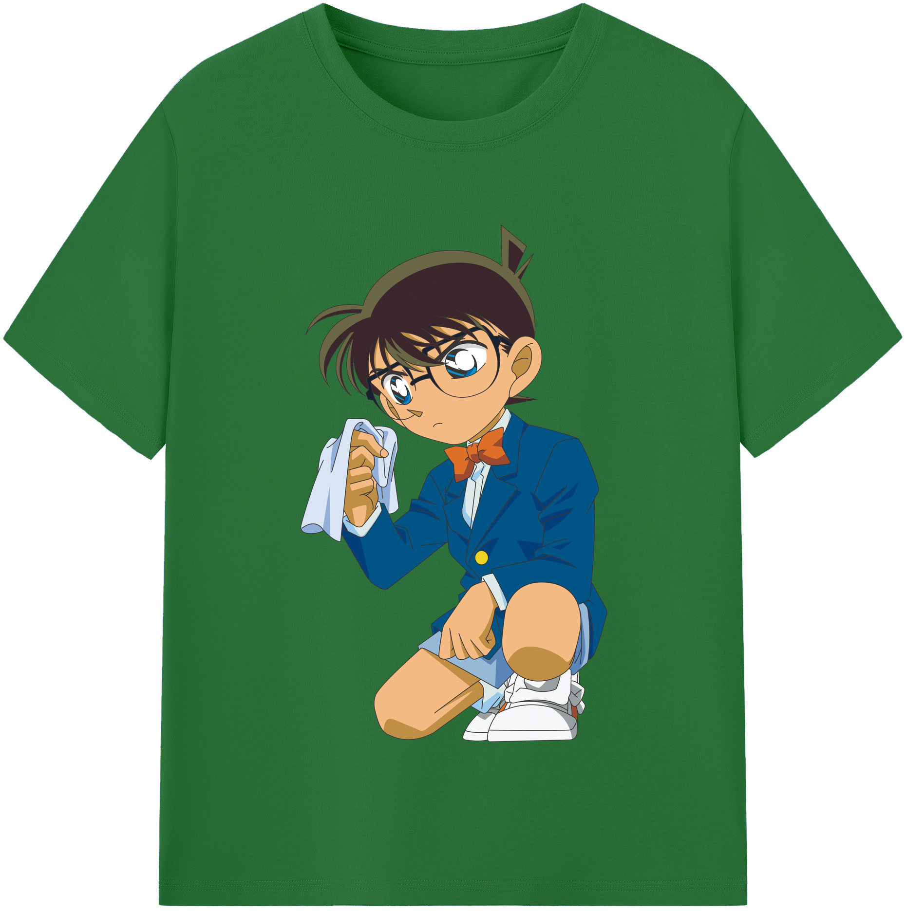（画像用） 名探偵コナン 江戸川 コナン Detective Conan Conan Edogawa 綿100％半袖Tシャツ（フロントプリント）