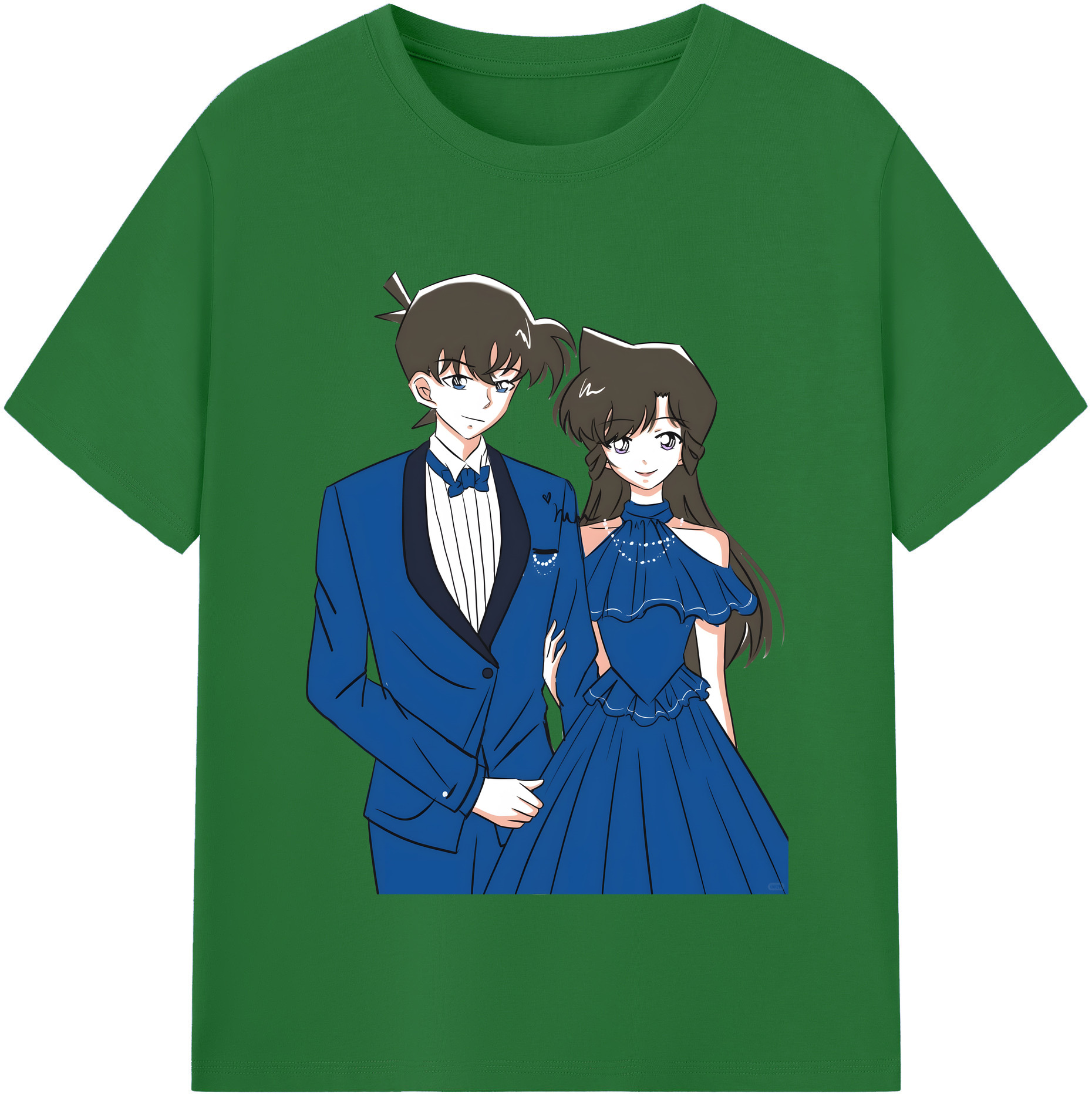（画像用） 名探偵コナン 江戸川 コナン Detective Conan Conan Edogawa 綿100％半袖Tシャツ（フロントプリント）