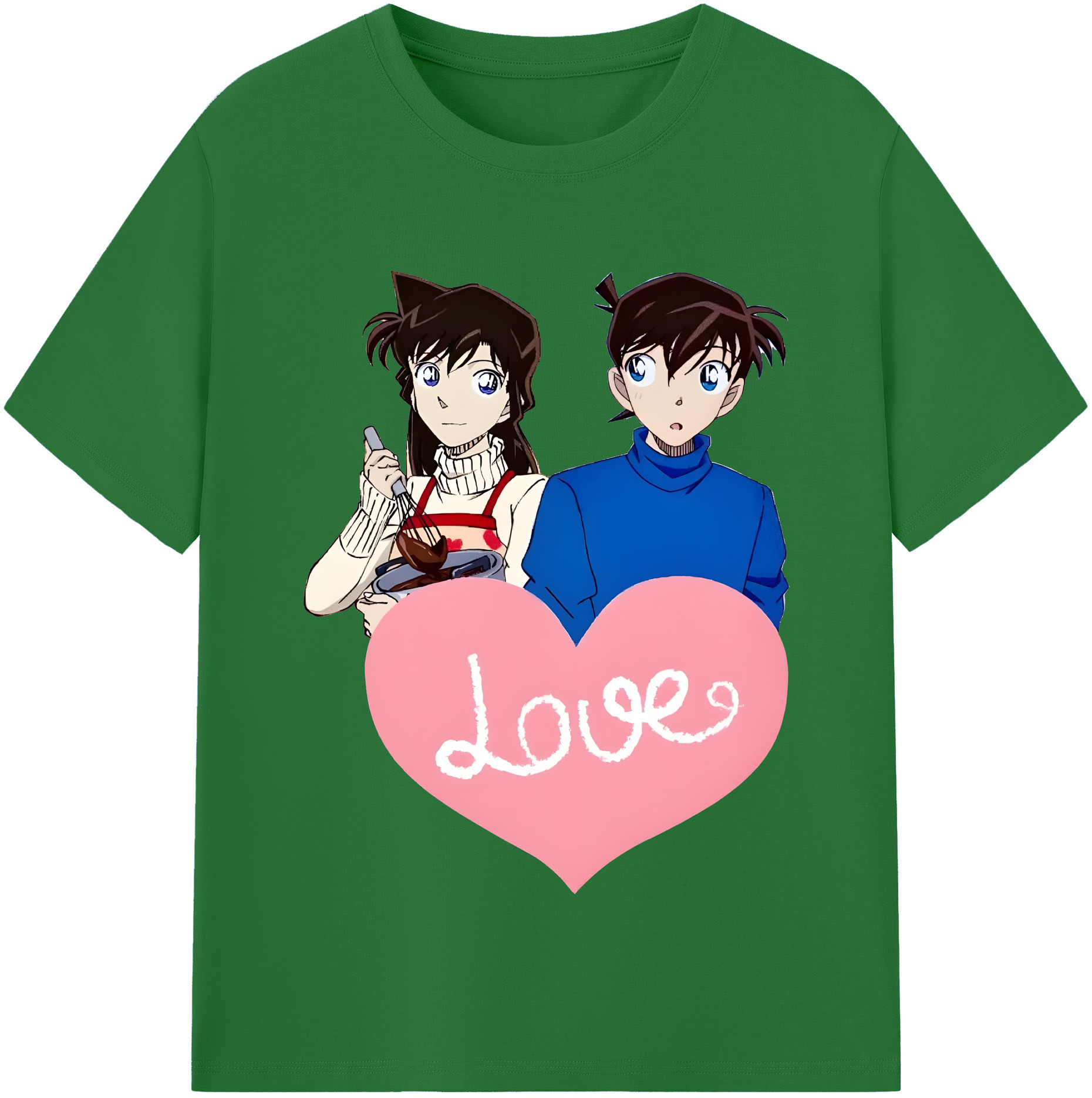 （画像用） 名探偵コナン 毛利 蘭 もうり らん、モーリ ラン Detective Conan Rachel Moore 綿100％半袖Tシャツ（フロントプリント）