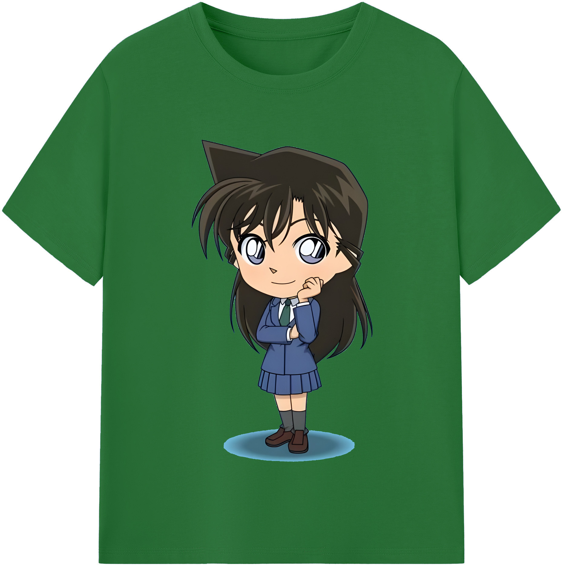 （画像用） 名探偵コナン 毛利 蘭 もうり らん、モーリ ラン Detective Conan Rachel Moore 綿100％半袖Tシャツ（フロントプリント）