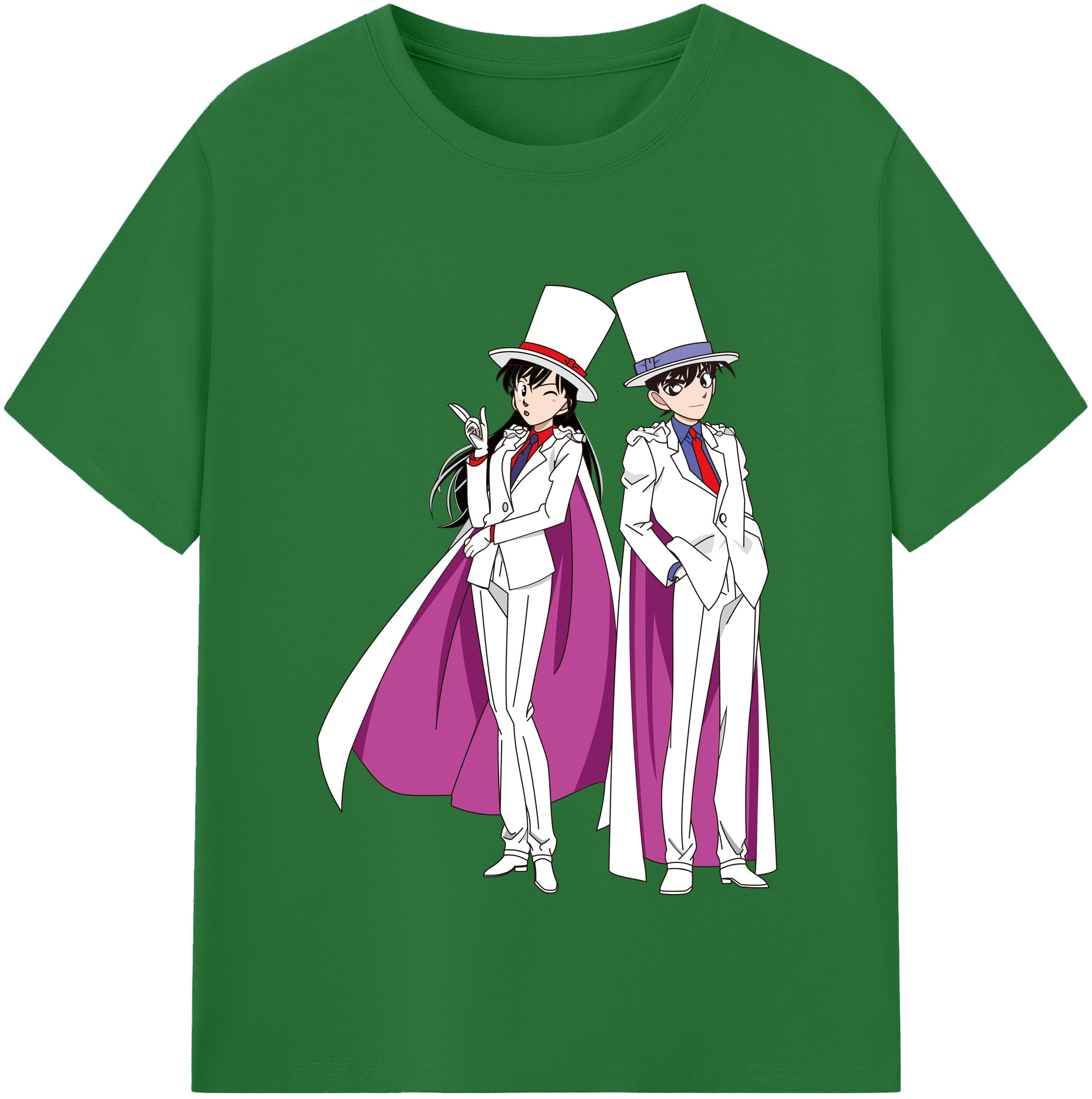 （画像用） 名探偵コナン くろば かいと Detective Conan Kuroba Kaito 綿100％半袖Tシャツ（フロントプリント）