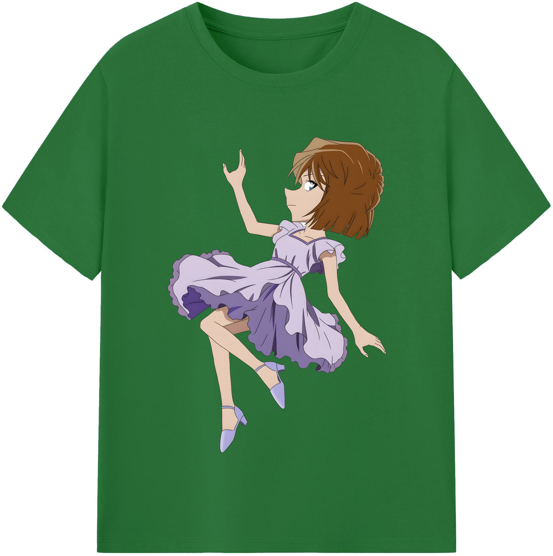 （画像用） 名探偵コナン 灰原 哀 はいばら あい Detective Conan Anita Hailey、Vi Graythorn Haibara Ai 綿100％半袖Tシャツ（フロントプリント）