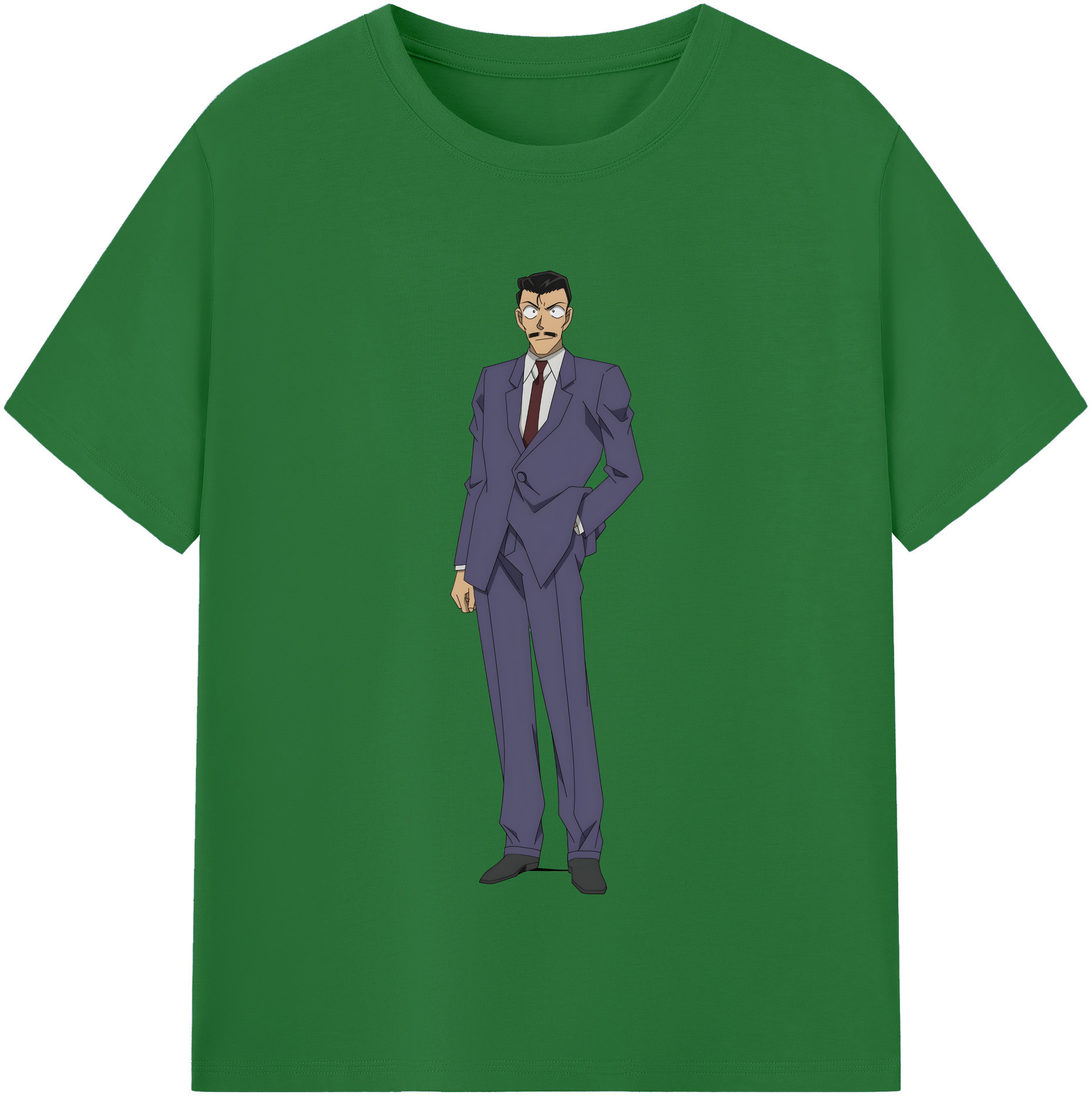 （画像用） 名探偵コナン 毛利 小五郎 もうり こごろう Detective Conan 綿100％半袖Tシャツ（フロントプリント）