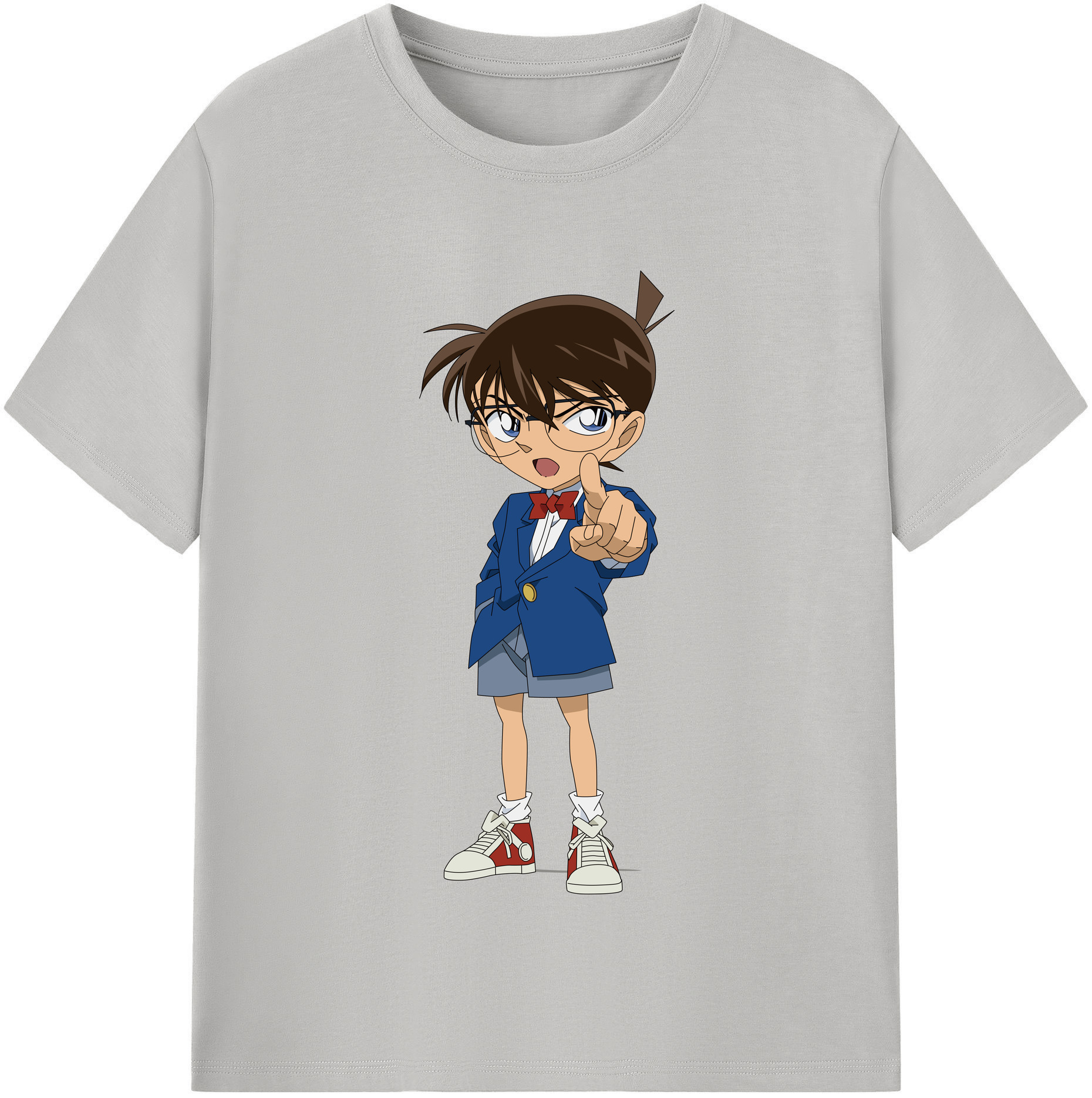（画像用） 名探偵コナン 江戸川 コナン Detective Conan Conan Edogawa 綿100％半袖Tシャツ（フロントプリント）