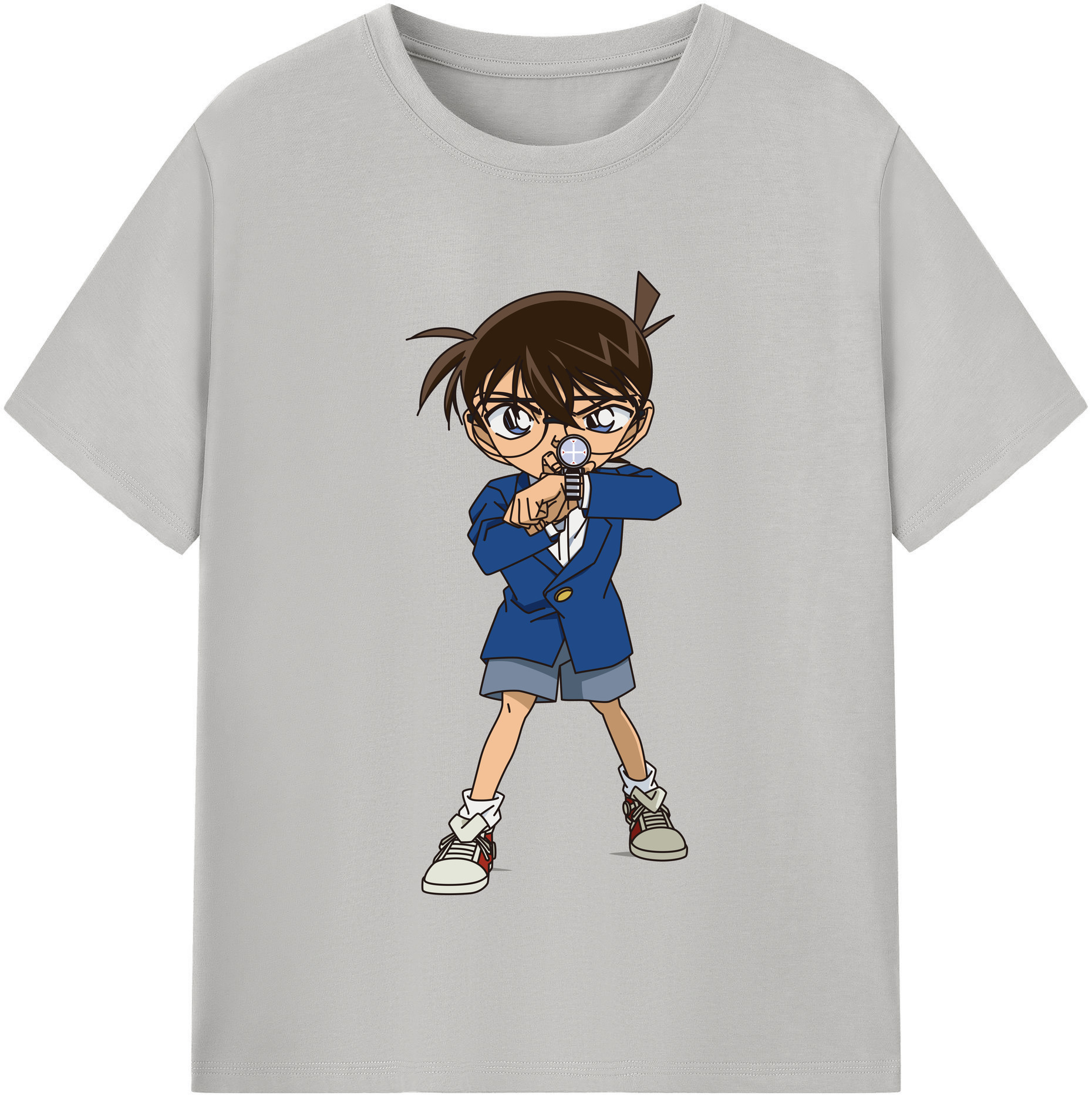 （画像用） 名探偵コナン 江戸川 コナン Detective Conan Conan Edogawa 綿100％半袖Tシャツ（フロントプリント）