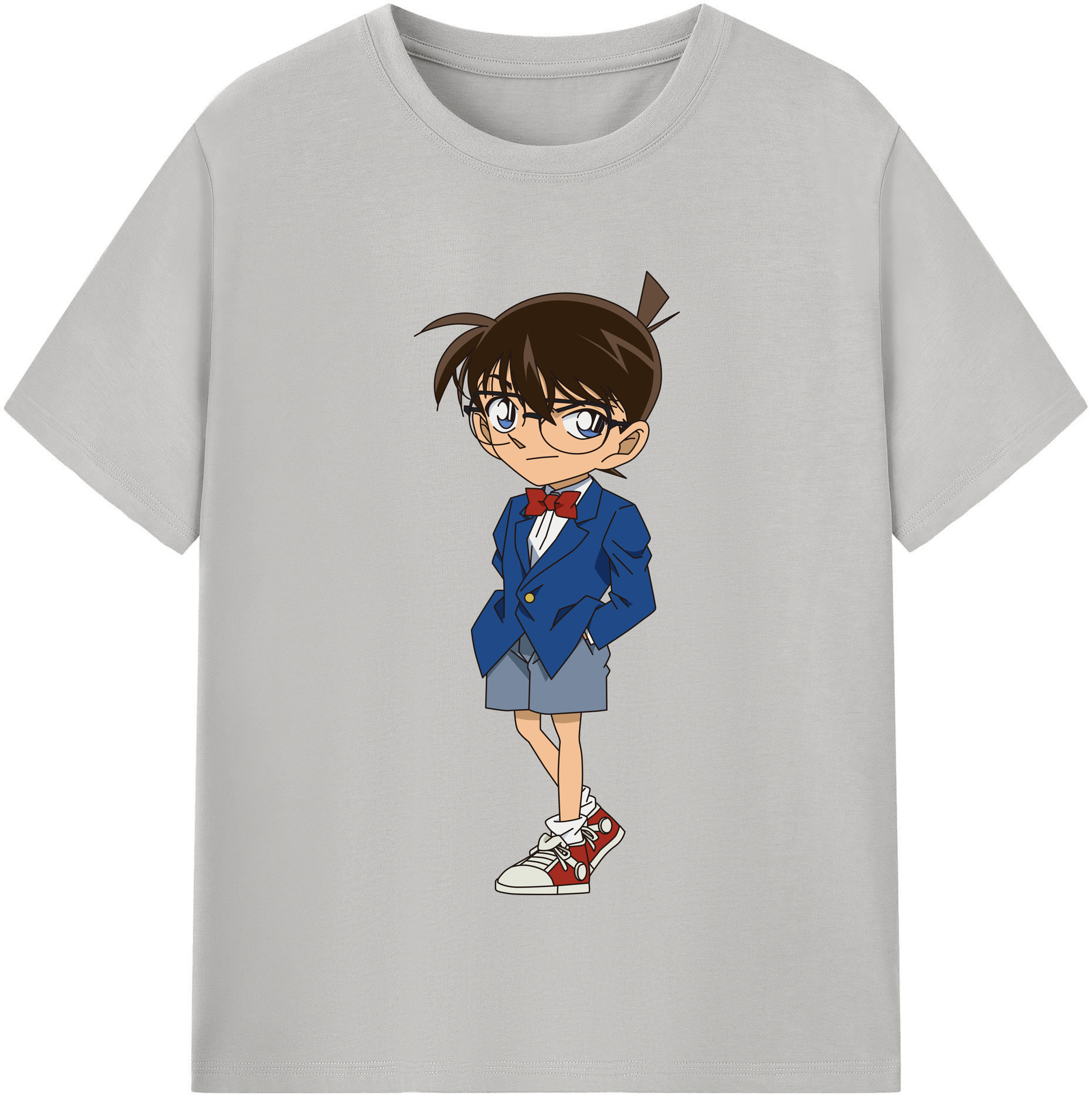 （画像用） 名探偵コナン 江戸川 コナン Detective Conan Conan Edogawa 綿100％半袖Tシャツ（フロントプリント）