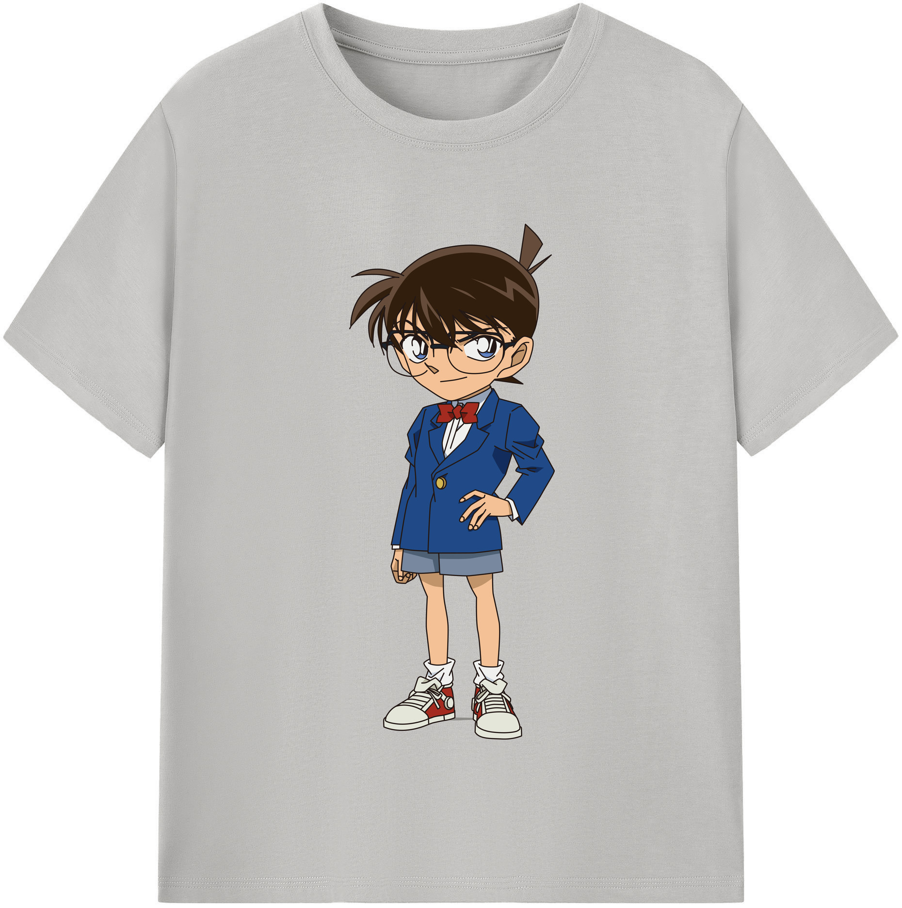 （画像用） 名探偵コナン 江戸川 コナン Detective Conan Conan Edogawa 綿100％半袖Tシャツ（フロントプリント）