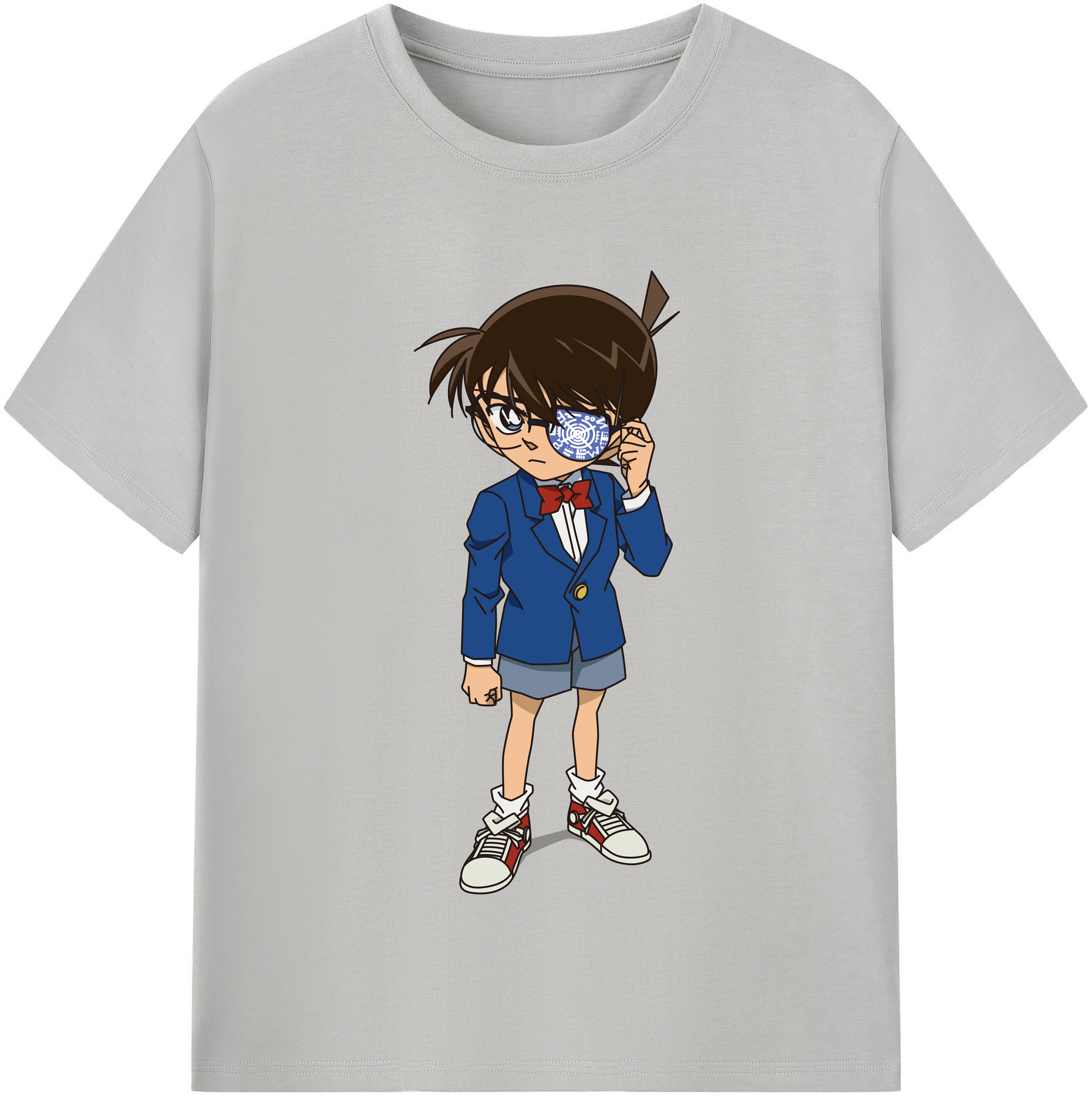 （画像用） 名探偵コナン 江戸川 コナン Detective Conan Conan Edogawa 綿100％半袖Tシャツ（フロントプリント）