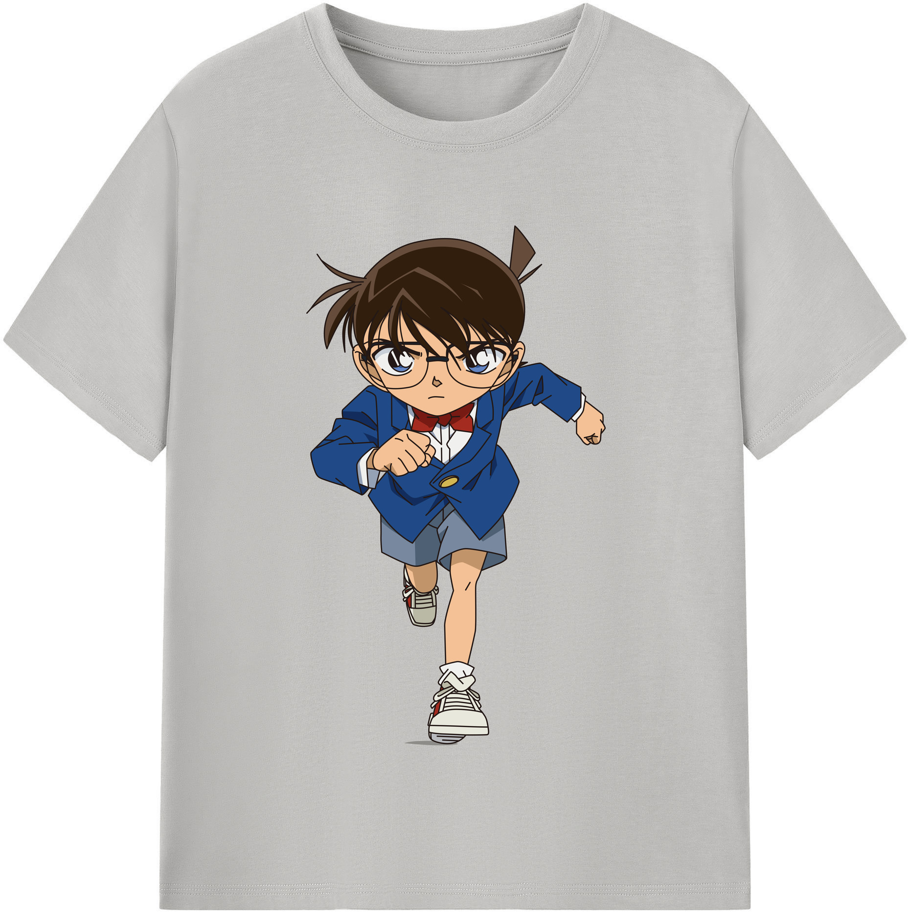 （画像用） 名探偵コナン 江戸川 コナン Detective Conan Conan Edogawa 綿100％半袖Tシャツ（フロントプリント）