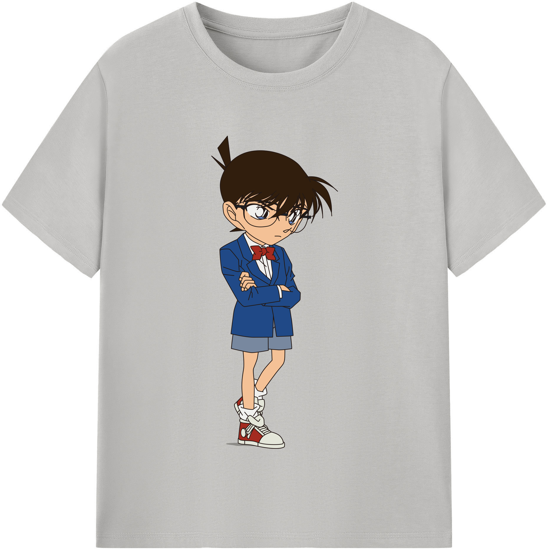 （画像用） 名探偵コナン 江戸川 コナン Detective Conan Conan Edogawa 綿100％半袖Tシャツ（フロントプリント）