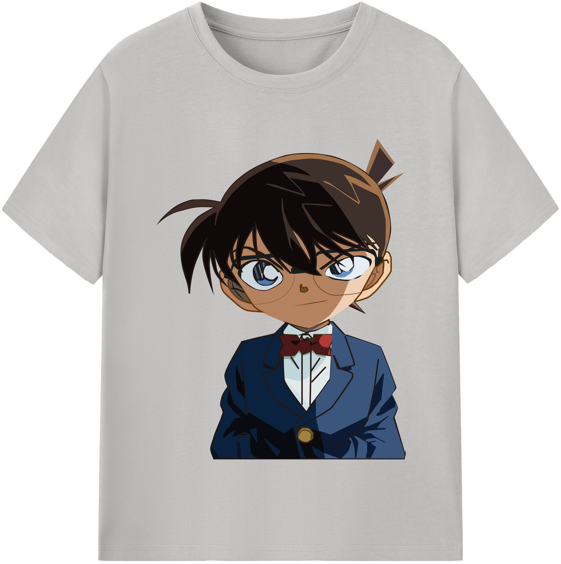 （画像用） 名探偵コナン 江戸川 コナン Detective Conan Conan Edogawa 綿100％半袖Tシャツ（フロントプリント）
