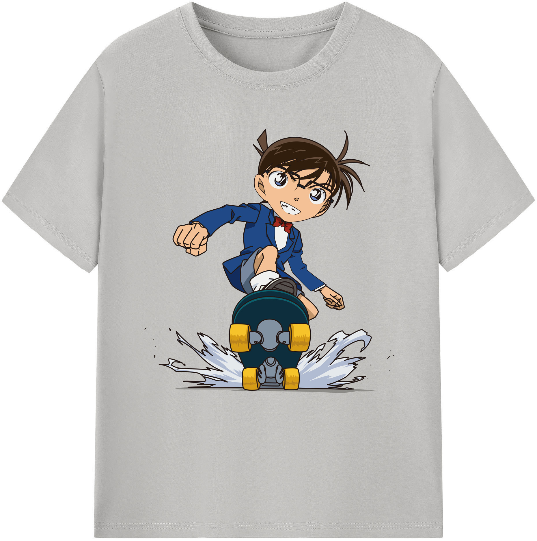 （画像用） 名探偵コナン 江戸川 コナン Detective Conan Conan Edogawa 綿100％半袖Tシャツ（フロントプリント）