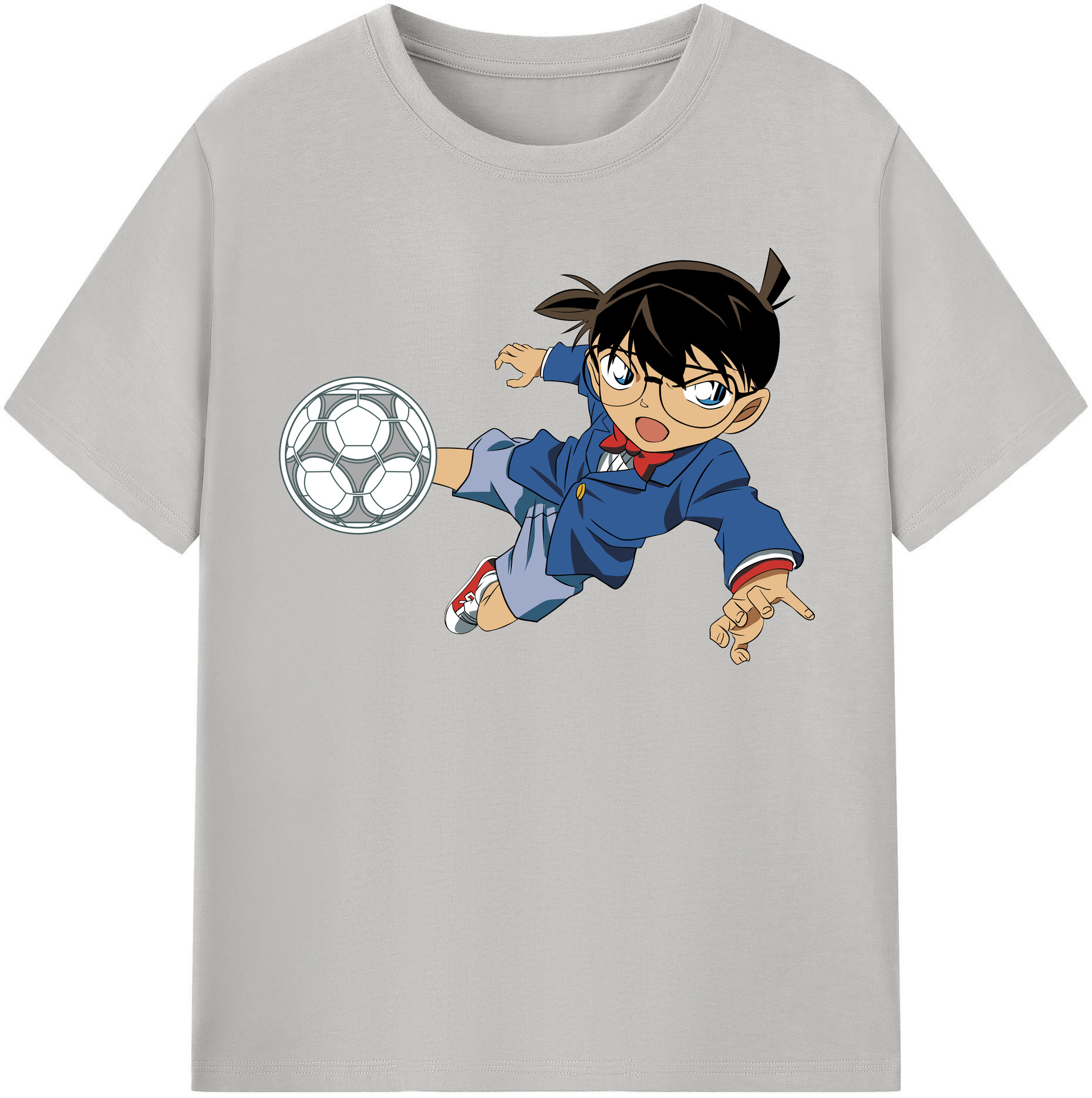 （画像用） 名探偵コナン 江戸川 コナン Detective Conan Conan Edogawa 綿100％半袖Tシャツ（フロントプリント）