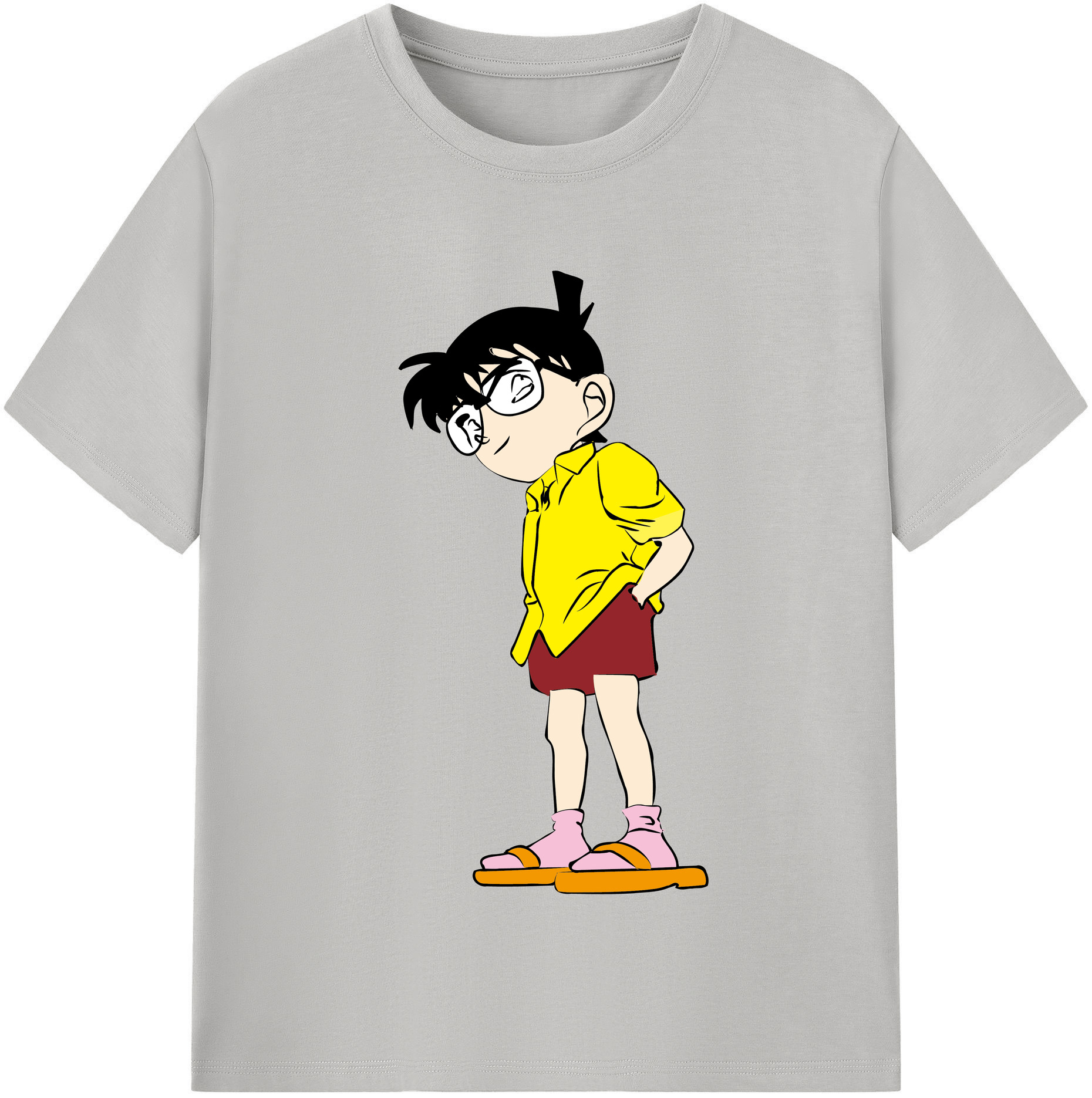 （画像用） 名探偵コナン 江戸川 コナン Detective Conan Conan Edogawa 綿100％半袖Tシャツ（フロントプリント）