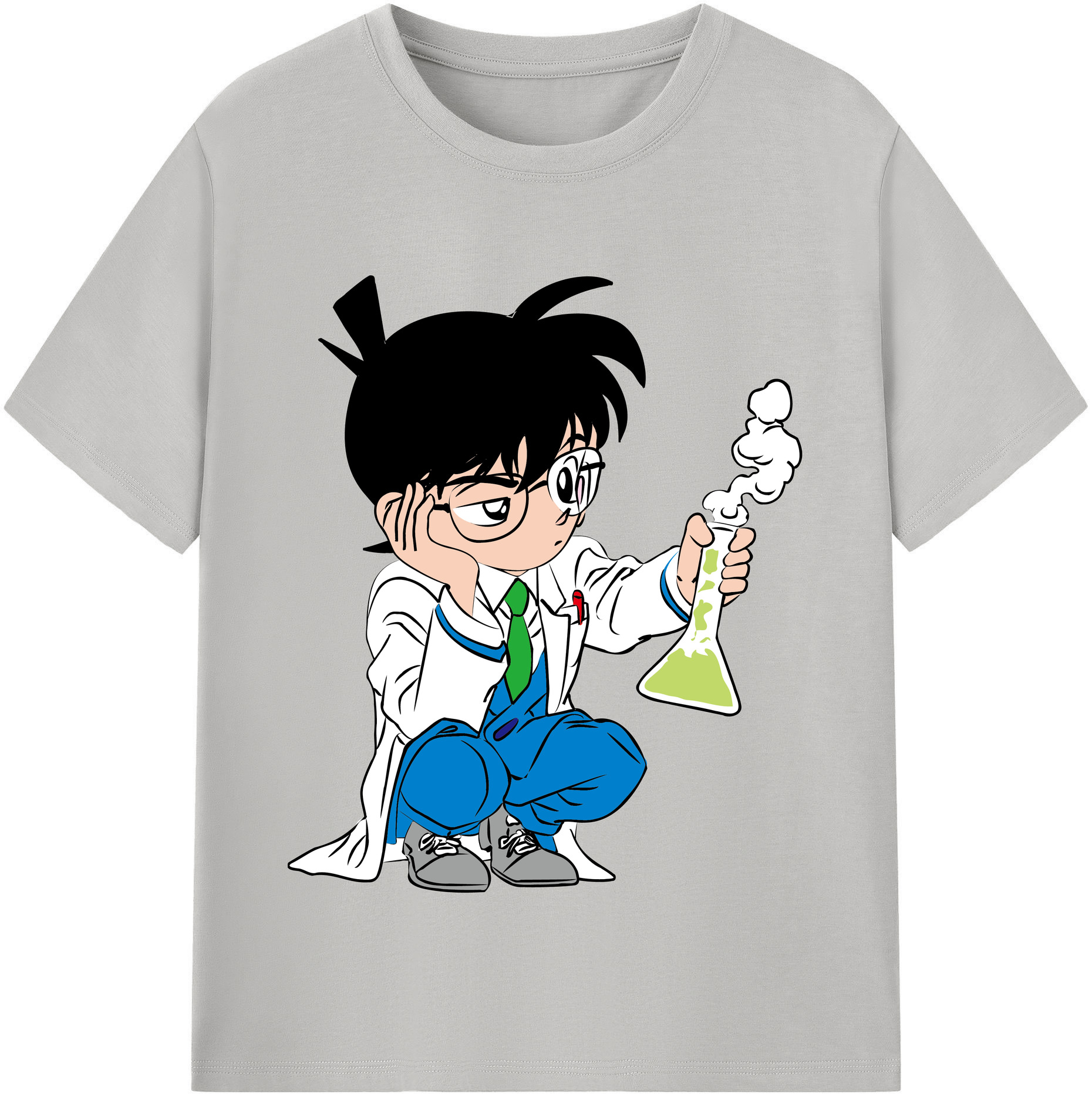 （画像用） 名探偵コナン 江戸川 コナン Detective Conan Conan Edogawa 綿100％半袖Tシャツ（フロントプリント）