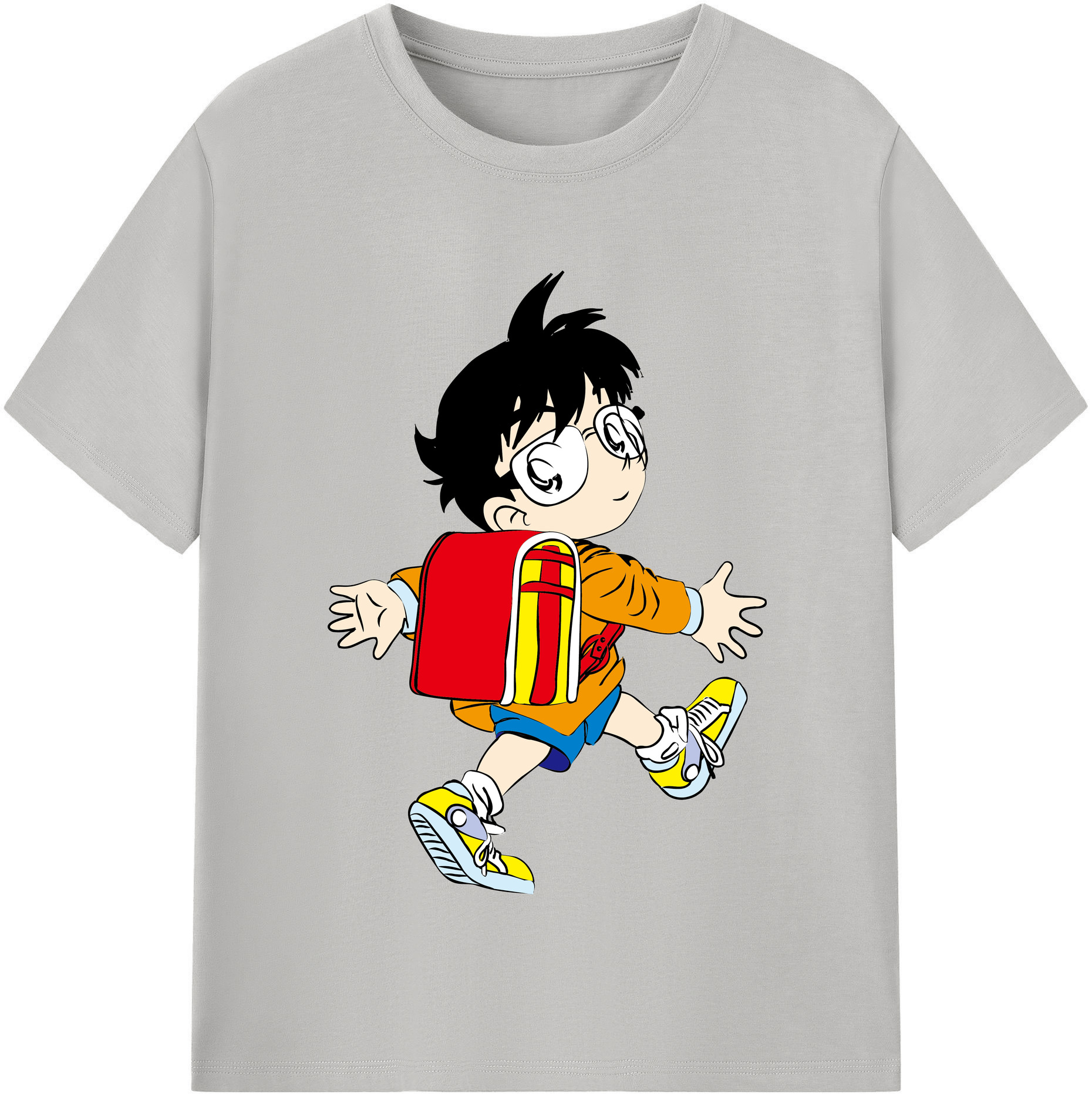 （画像用） 名探偵コナン 江戸川 コナン Detective Conan Conan Edogawa 綿100％半袖Tシャツ（フロントプリント）