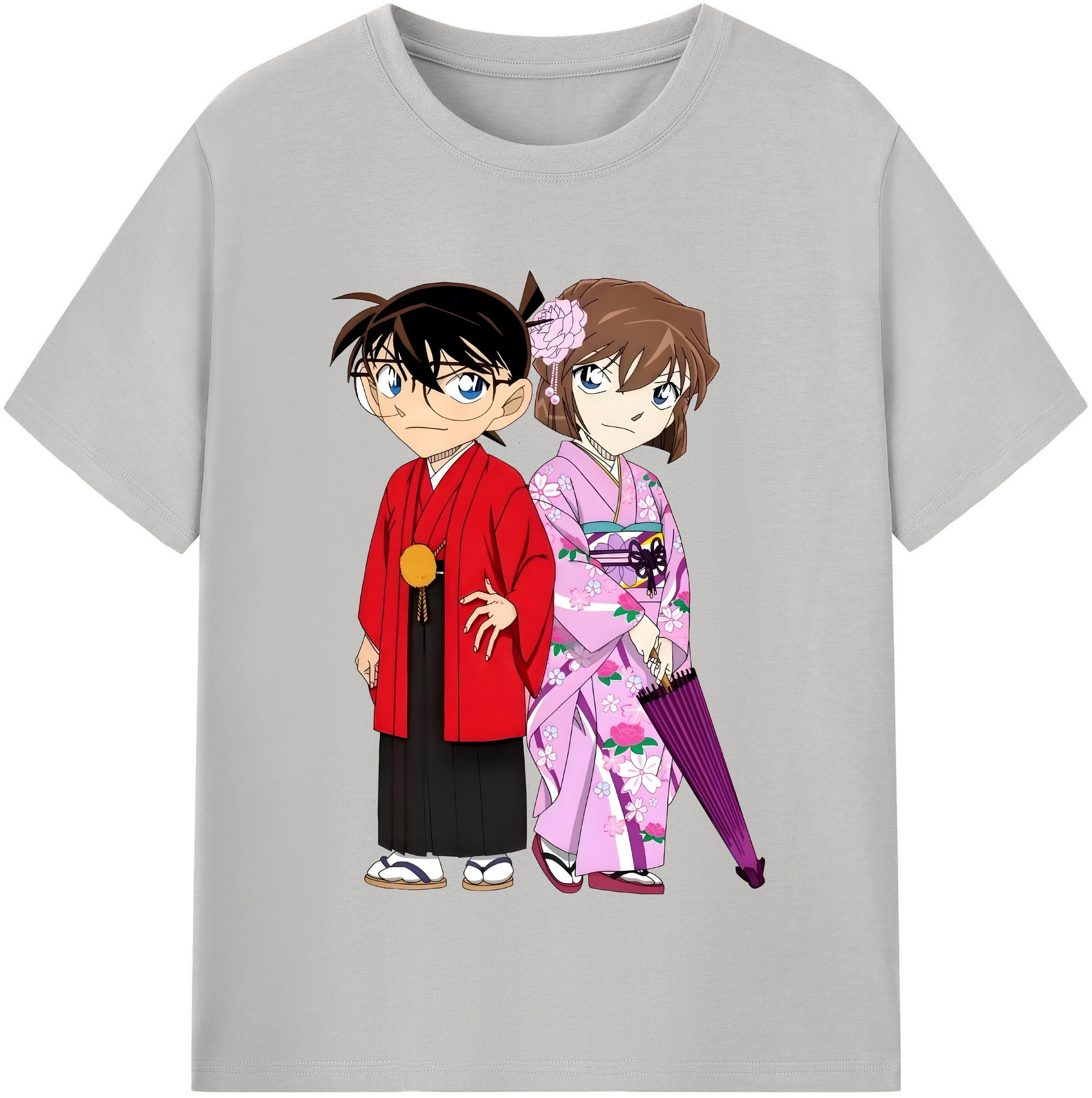 （画像用） 名探偵コナン 江戸川 コナン Detective Conan Conan Edogawa 綿100％半袖Tシャツ（フロントプリント）