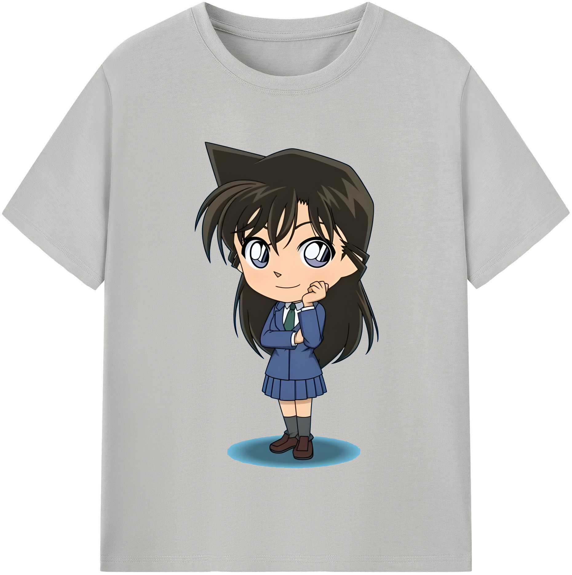 （画像用） 名探偵コナン 毛利 蘭 もうり らん、モーリ ラン Detective Conan Rachel Moore 綿100％半袖Tシャツ（フロントプリント）