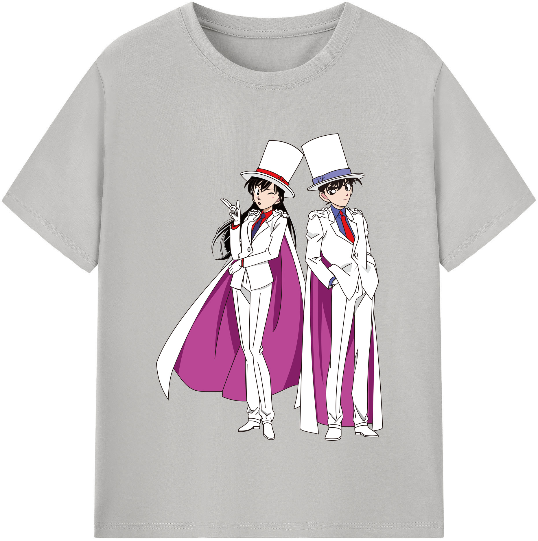 （画像用） 名探偵コナン くろば かいと Detective Conan Kuroba Kaito 綿100％半袖Tシャツ（フロントプリント）