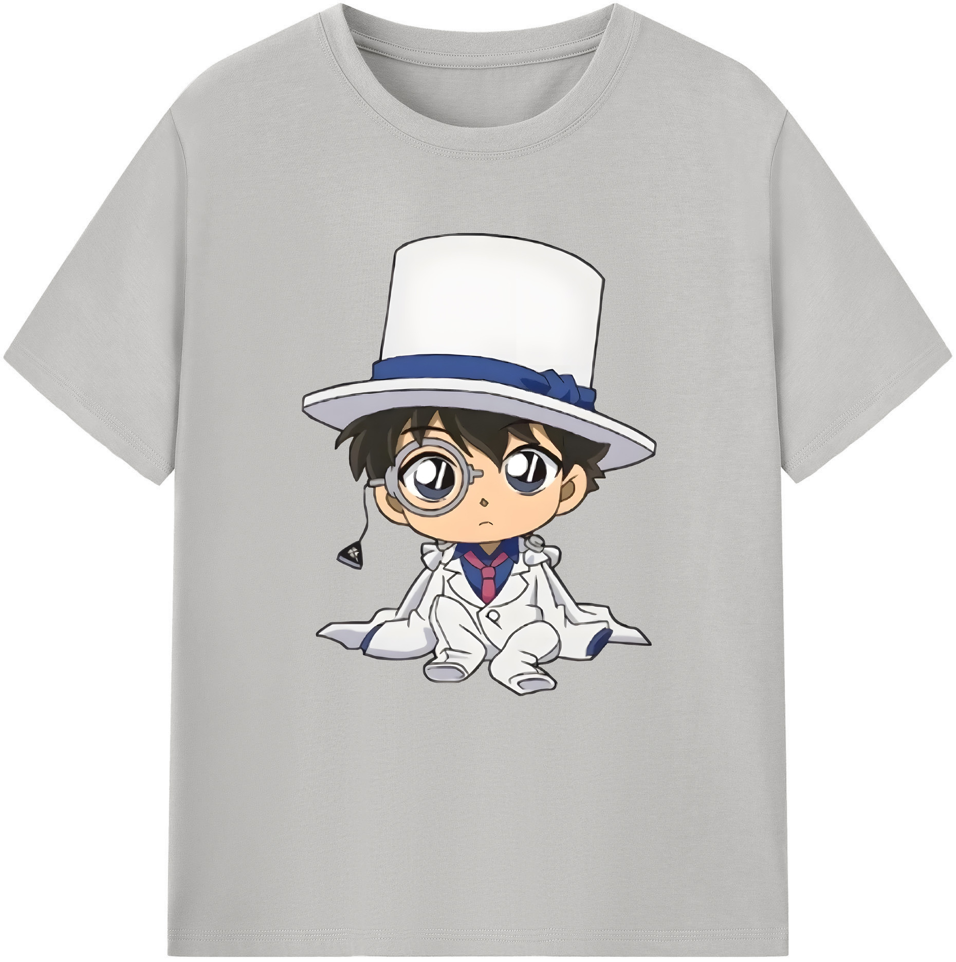 （画像用） 名探偵コナン くろば かいと Detective Conan Kuroba Kaito 綿100％半袖Tシャツ（フロントプリント）