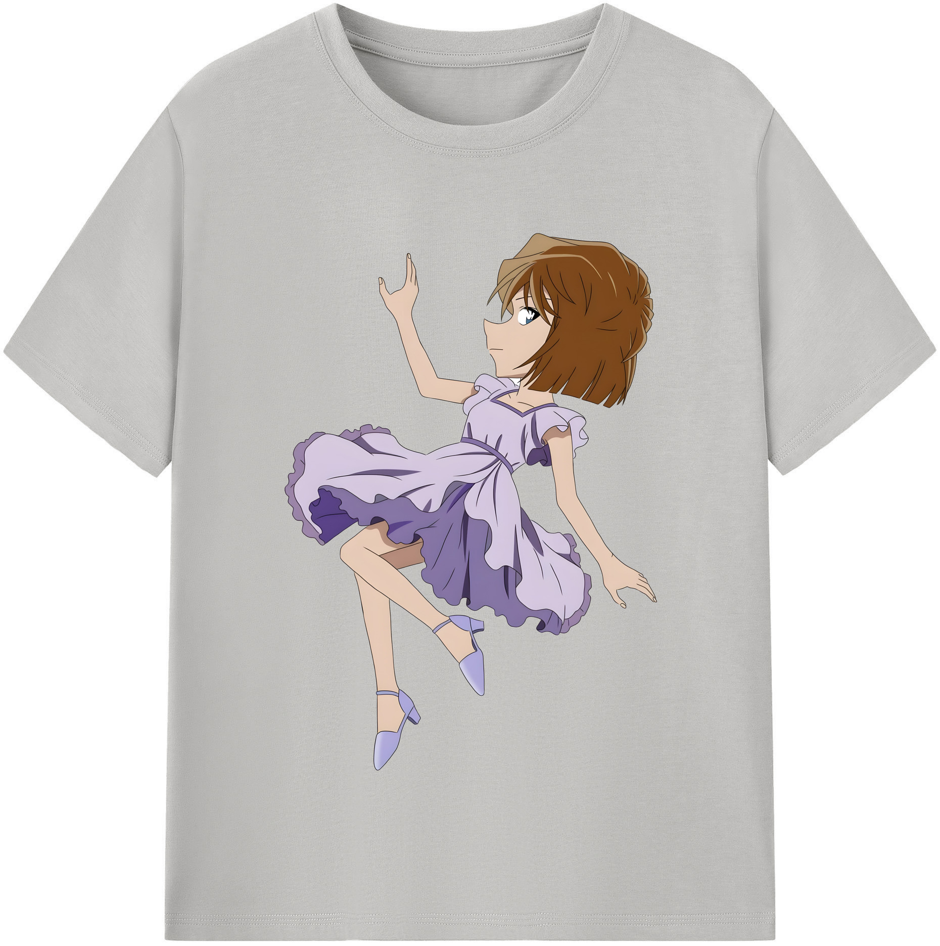 （画像用） 名探偵コナン 灰原 哀 はいばら あい Detective Conan Anita Hailey、Vi Graythorn Haibara Ai 綿100％半袖Tシャツ（フロントプリント）