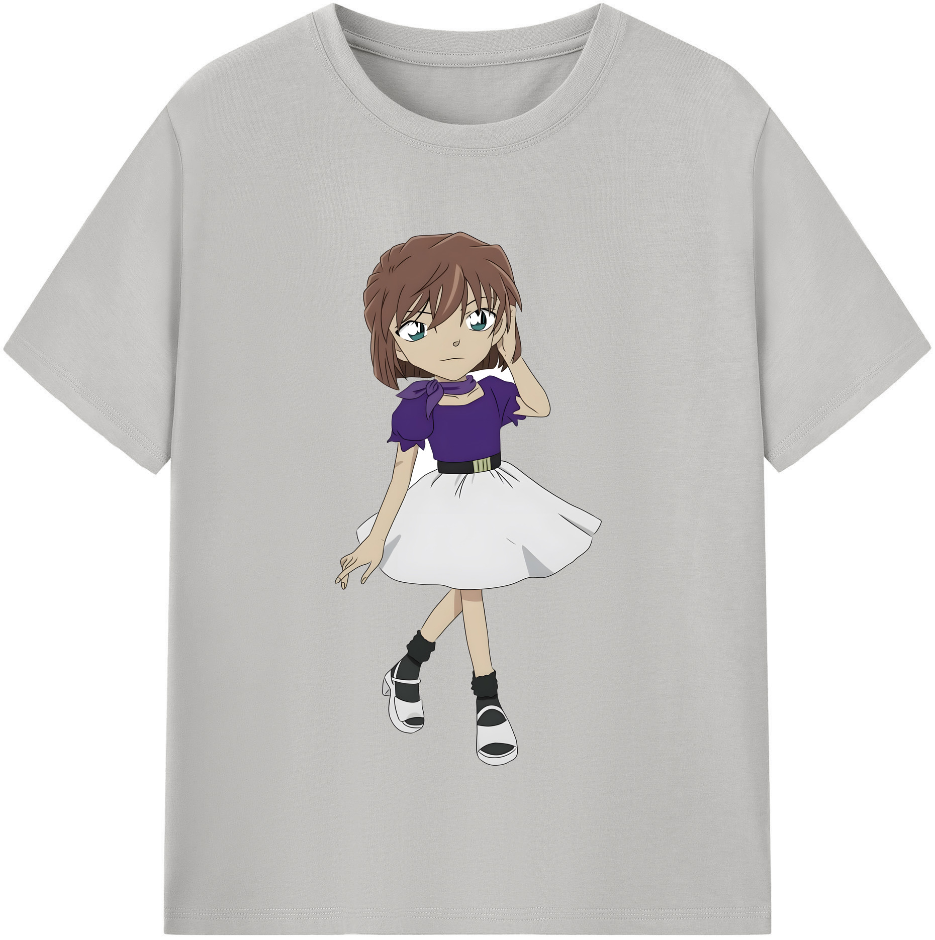 （画像用） 名探偵コナン 灰原 哀 はいばら あい Detective Conan Anita Hailey、Vi Graythorn Haibara Ai 綿100％半袖Tシャツ（フロントプリント）