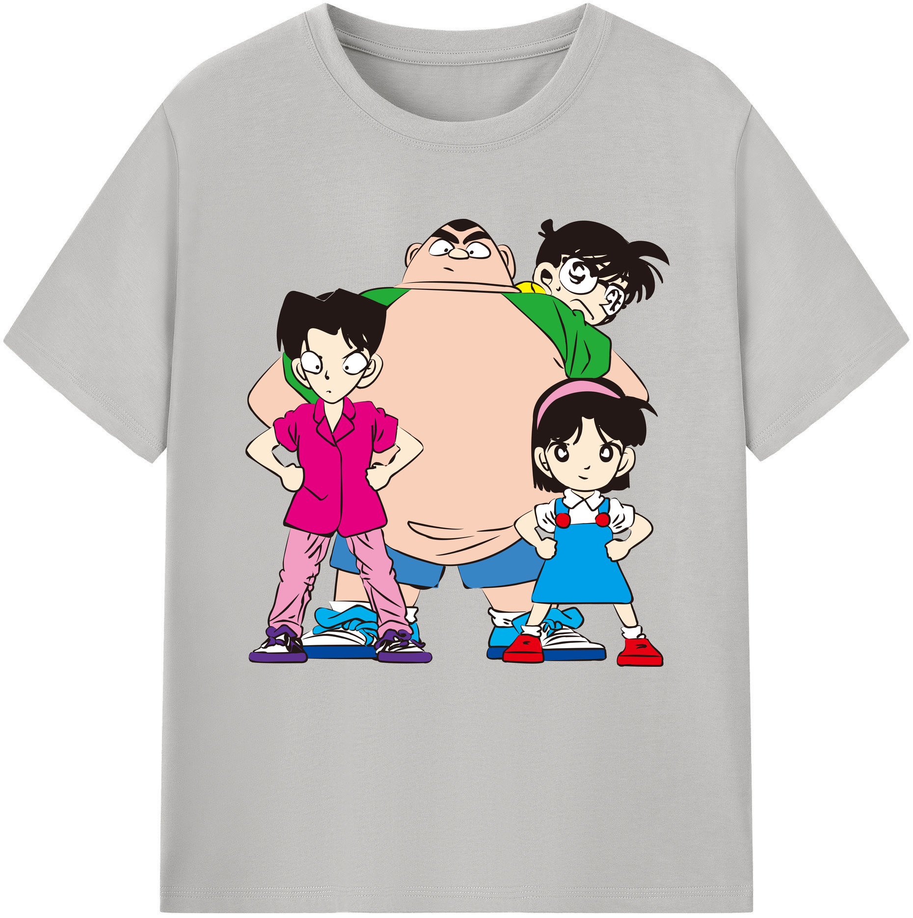 （画像用） 名探偵コナン Detective Conan 綿100％半袖Tシャツ（フロントプリント）