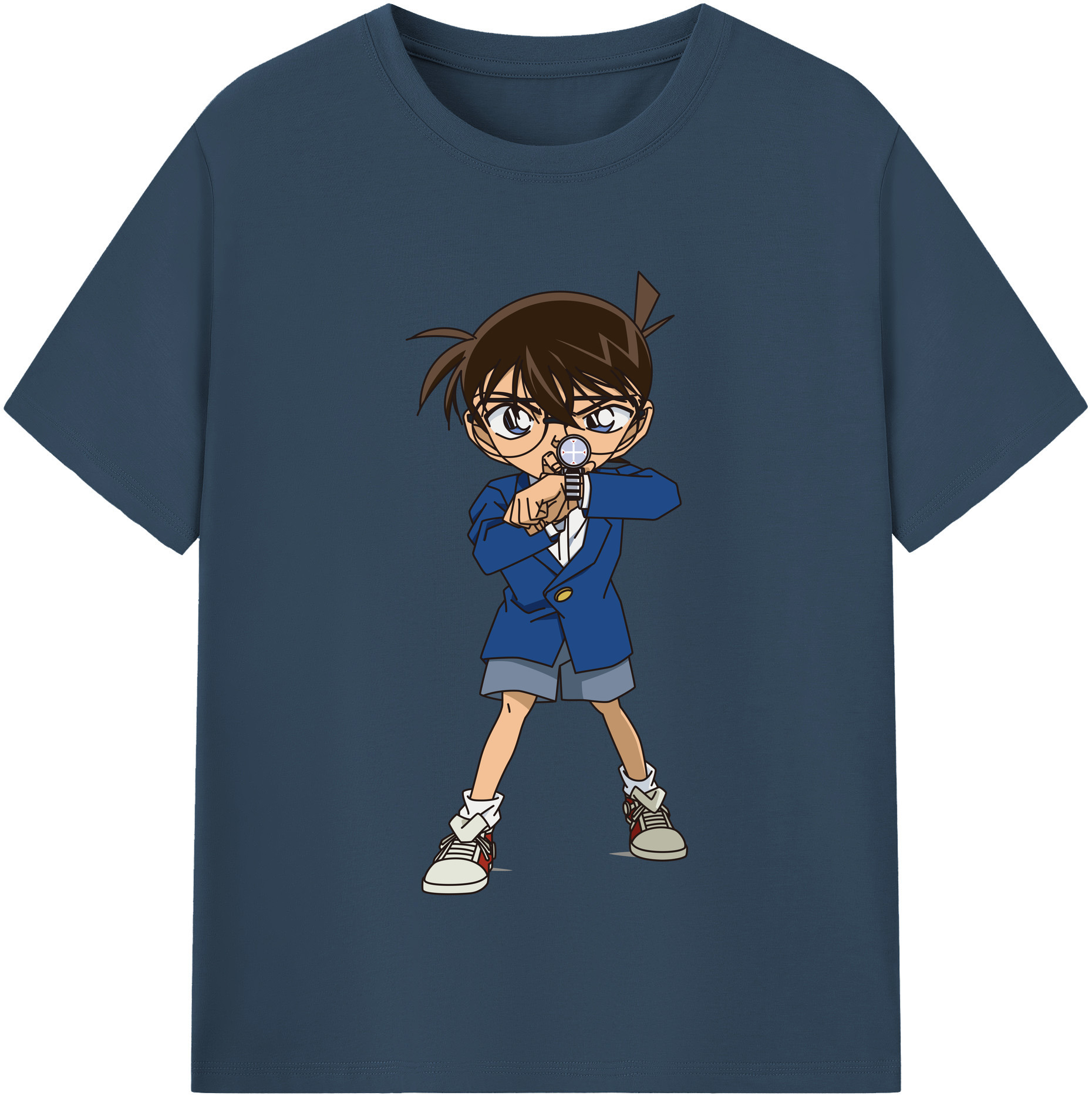 （画像用） 名探偵コナン 江戸川 コナン Detective Conan Conan Edogawa 綿100％半袖Tシャツ（フロントプリント）